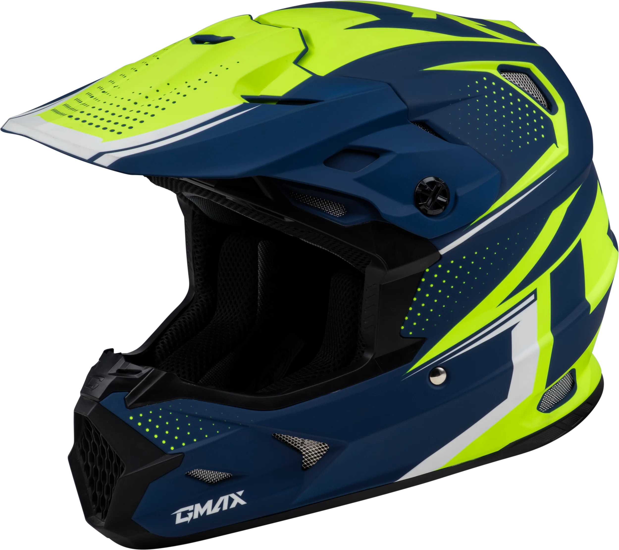 Mx-96 502 Helmet Matte Blue/Green  Lg