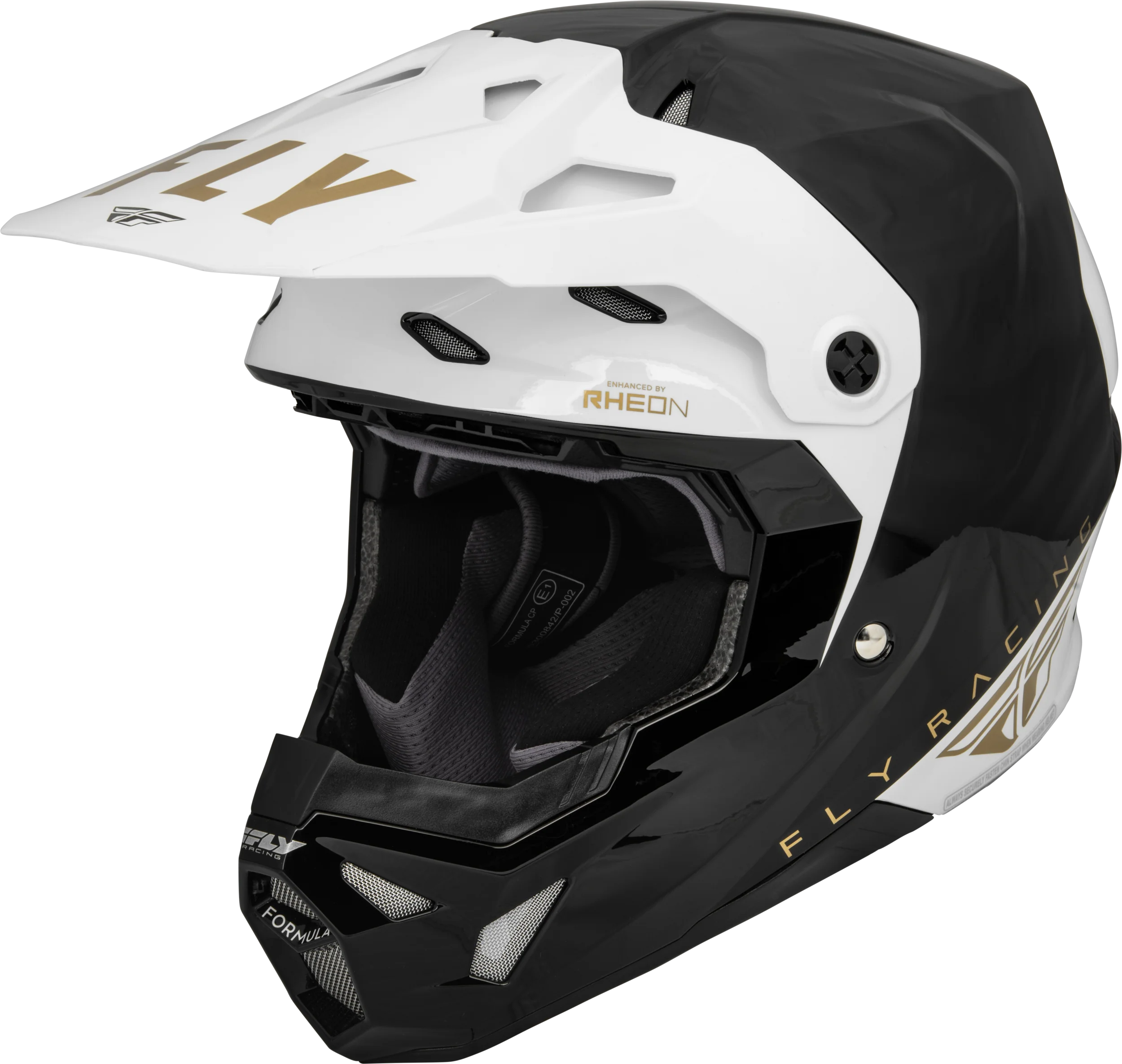 Formula Cp Slant Helmet Black/White/Gold Md