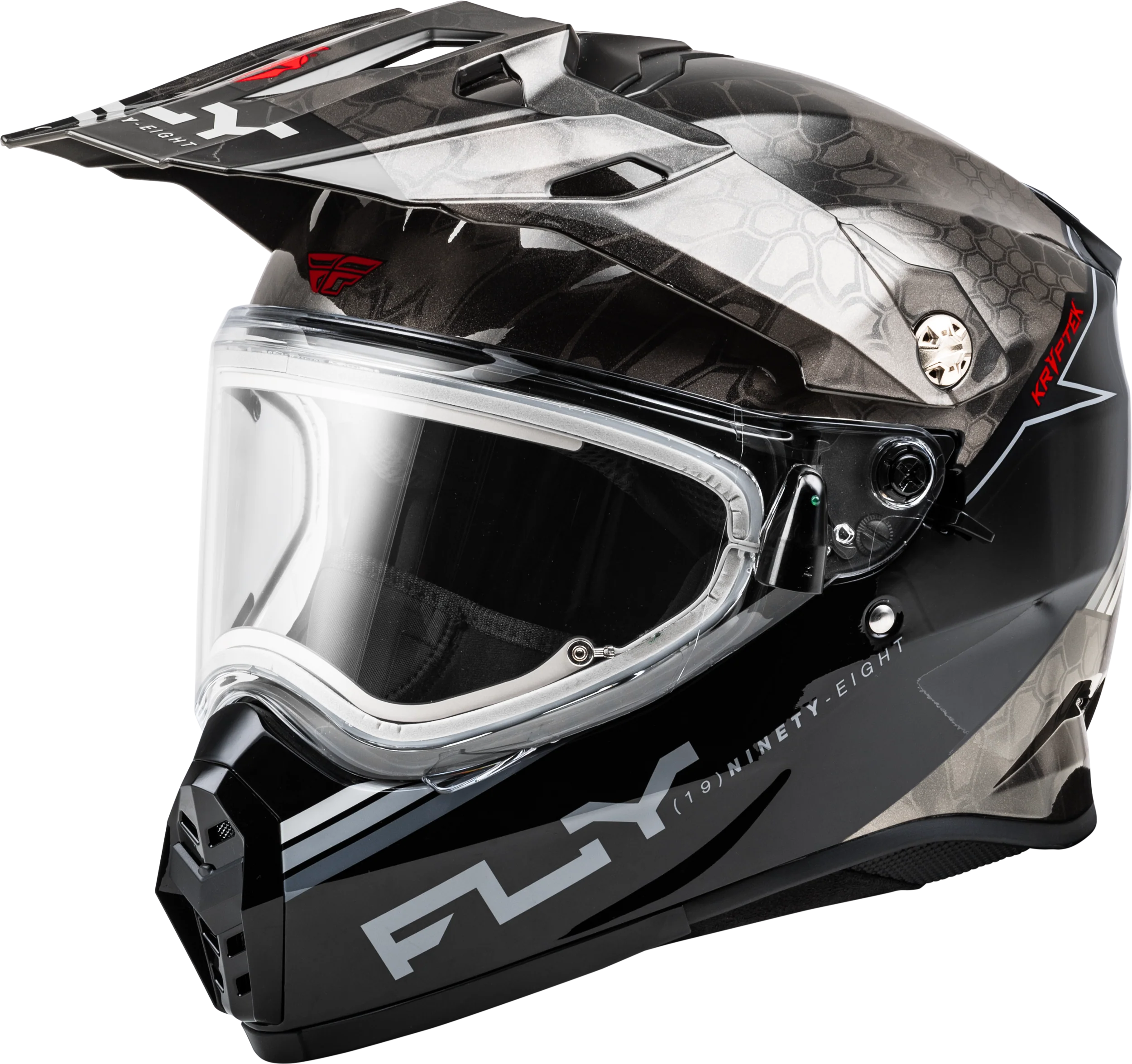 Trekker Cw Conceal Helmet Elec Shld Black/Grey/White Xs