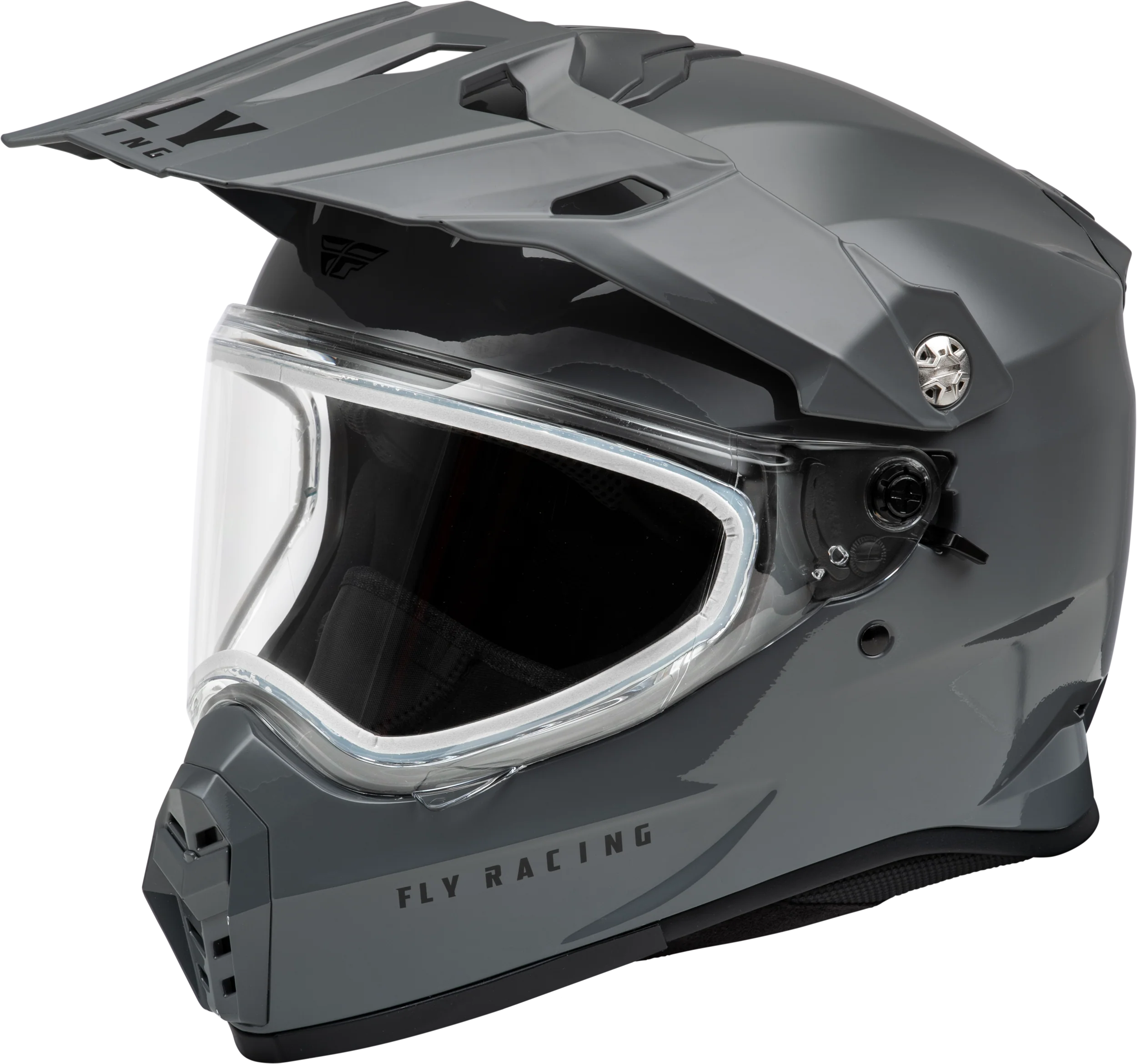Trekker Cw Solid Helmet Dual Shld Grey Md