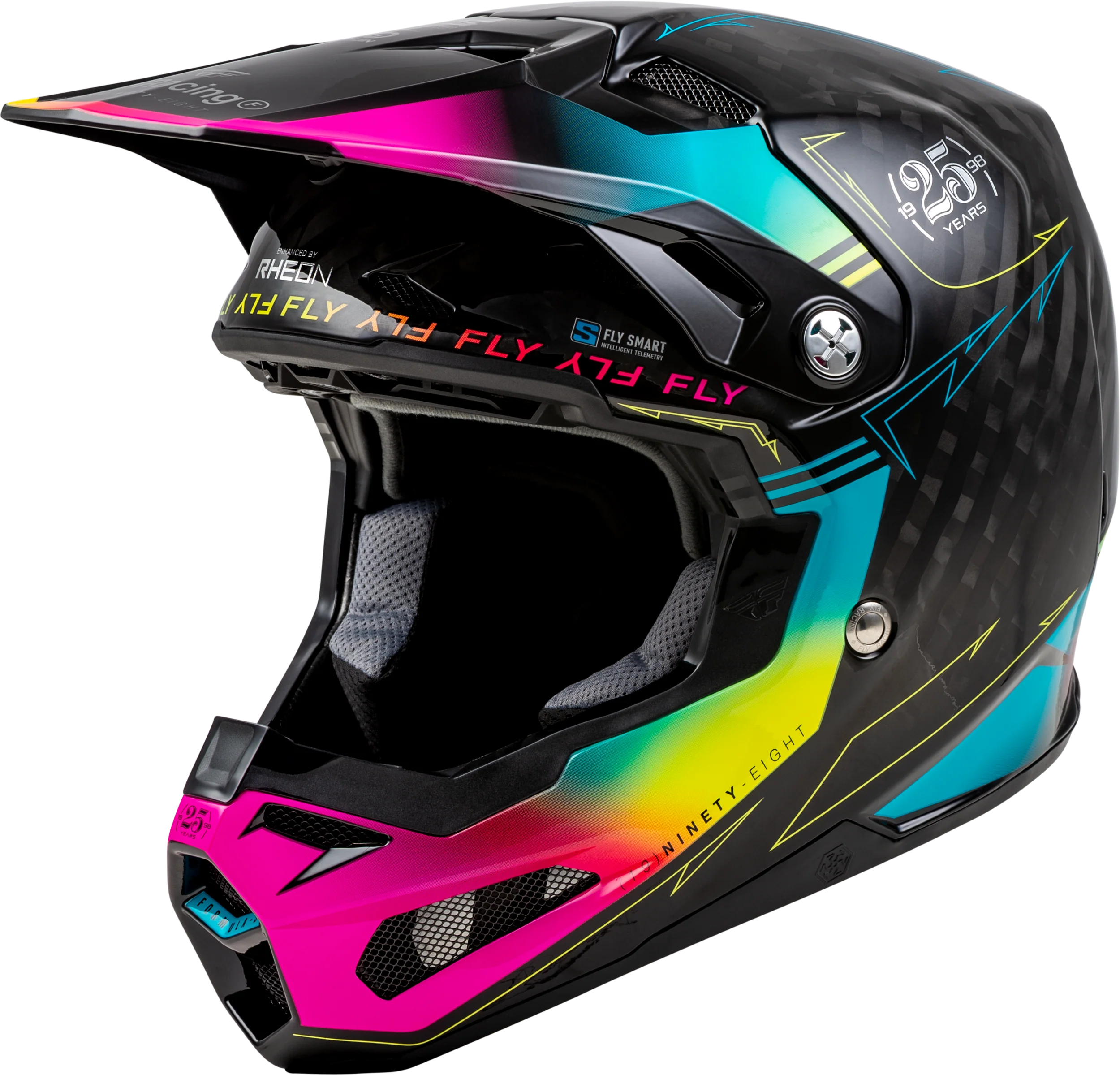 Formula S Carbon Legacy Helmet Black/Electric Blu/Fuschia 2x