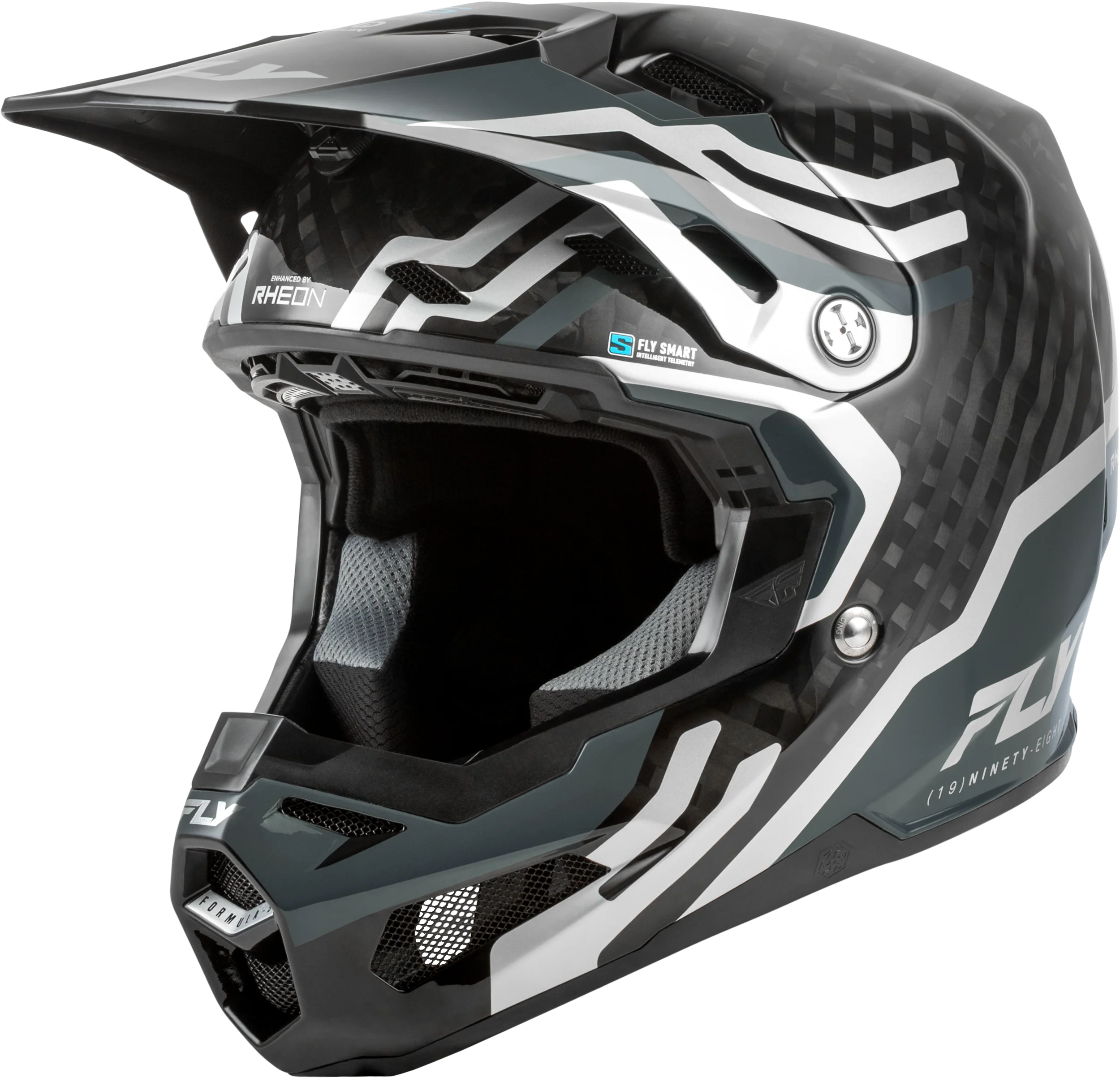 Formula S Carbon Byte Helmet Black Carbon/Grey/Silver Sm