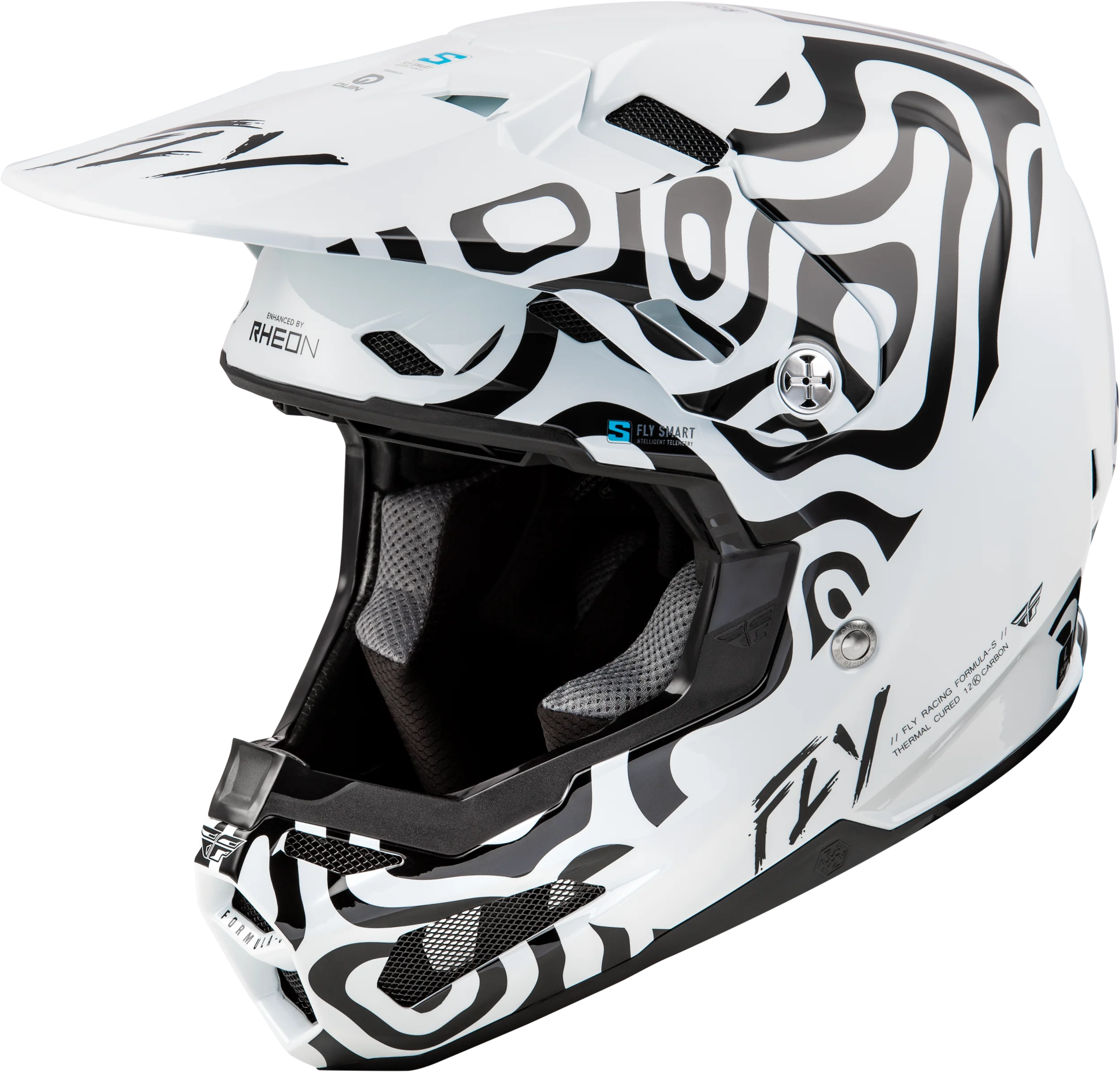 Youth Formula S Carbon Abyss Helmet White/Black Yl