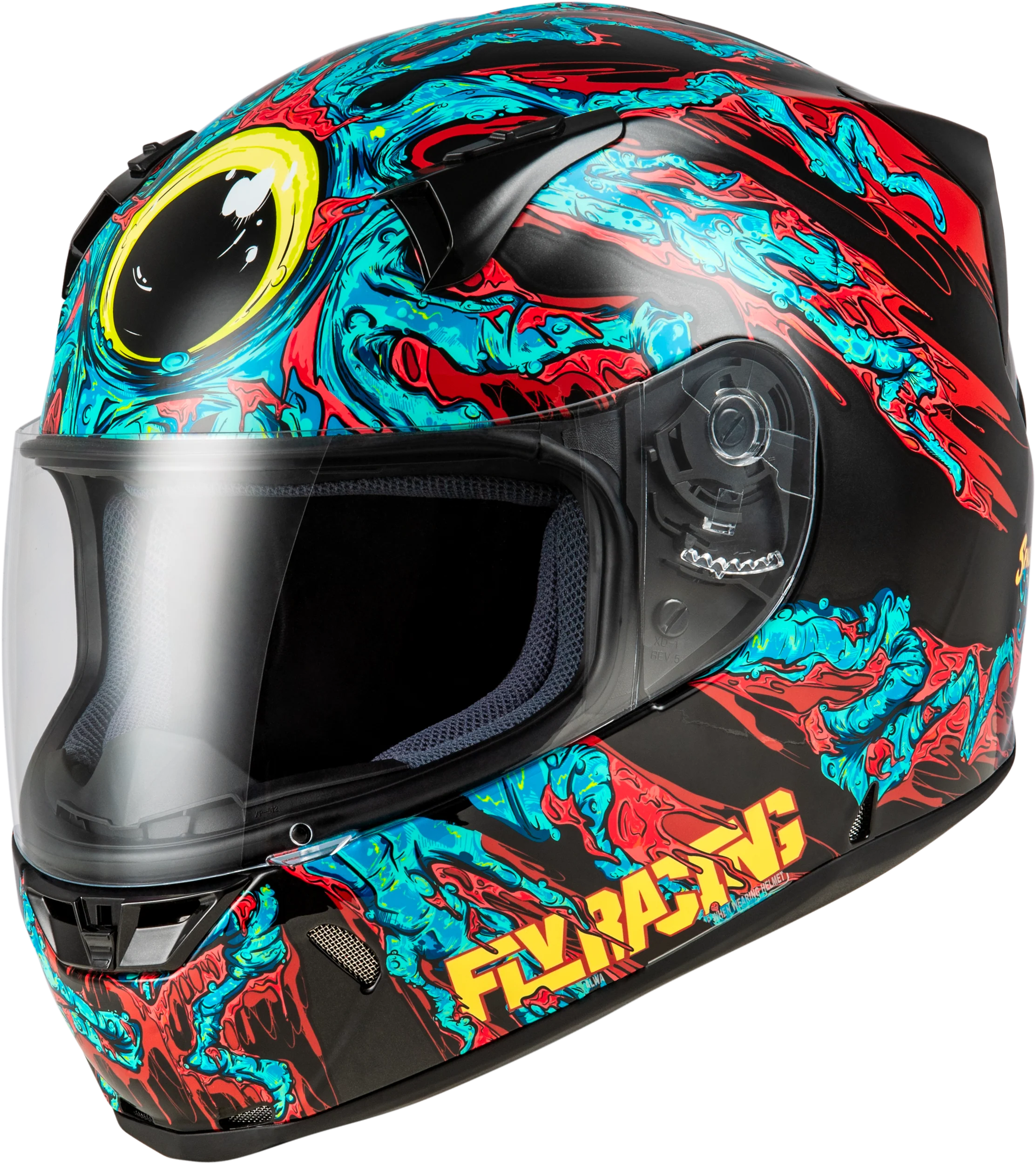 Revolt Space Creep Helmet Light Blue/Black/Red Lg