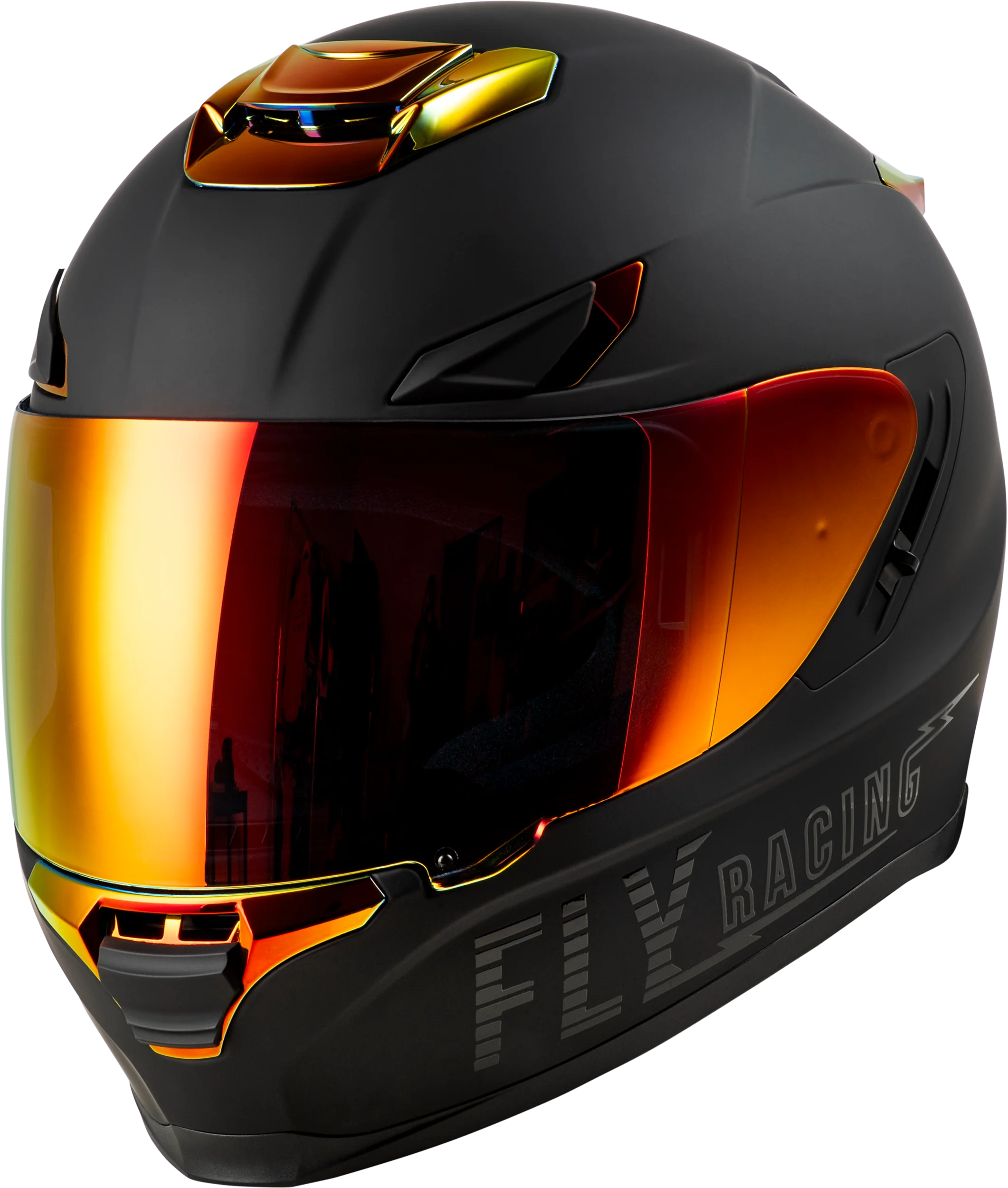 Sentinel Recon Helmet Matte Black/Fire Chrome 2x