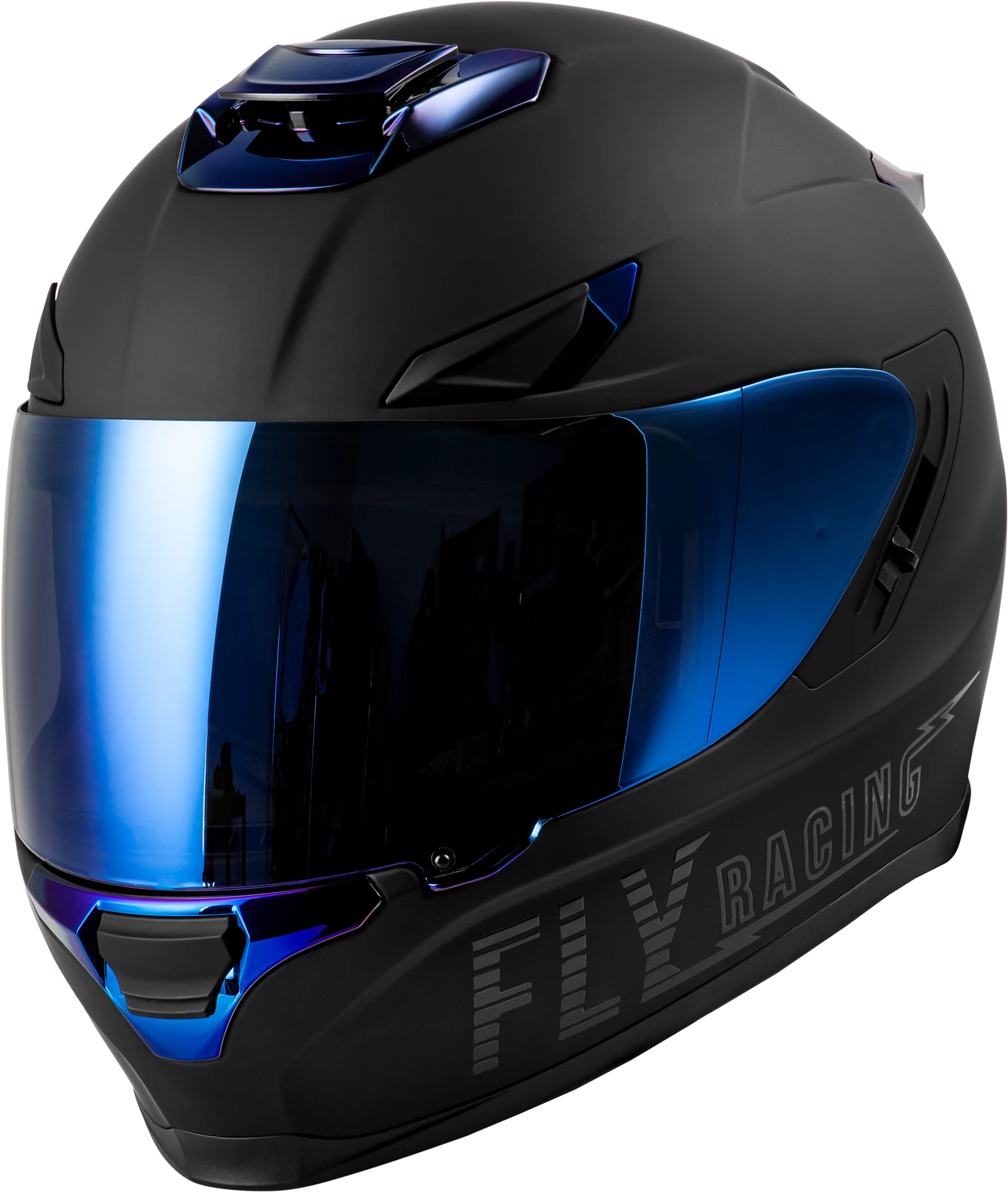 Sentinel Recon Helmet Matte Black/Blue Chrome Xs