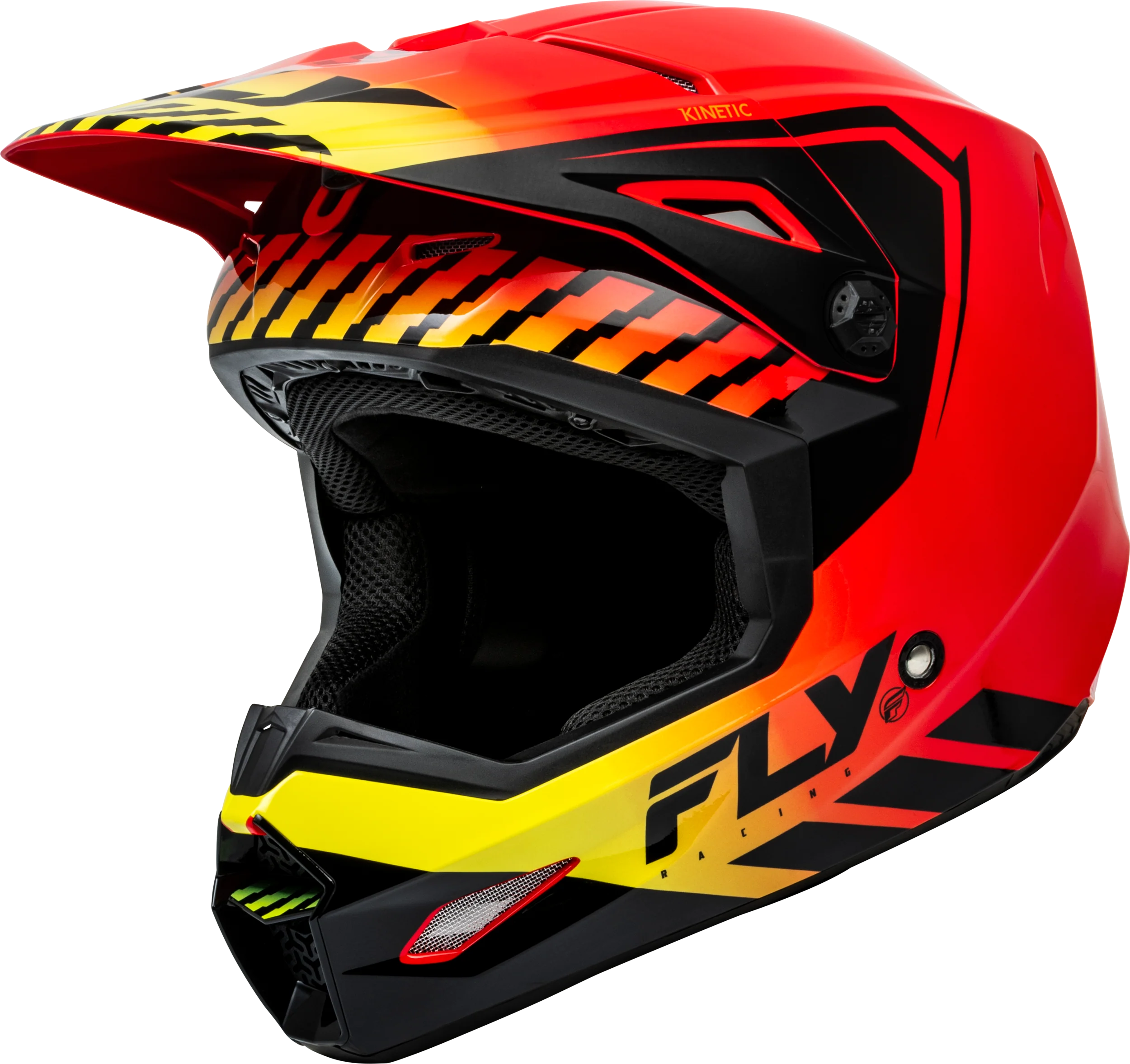 Kinetic Menace Helmet Red/Black/Yellow Xs