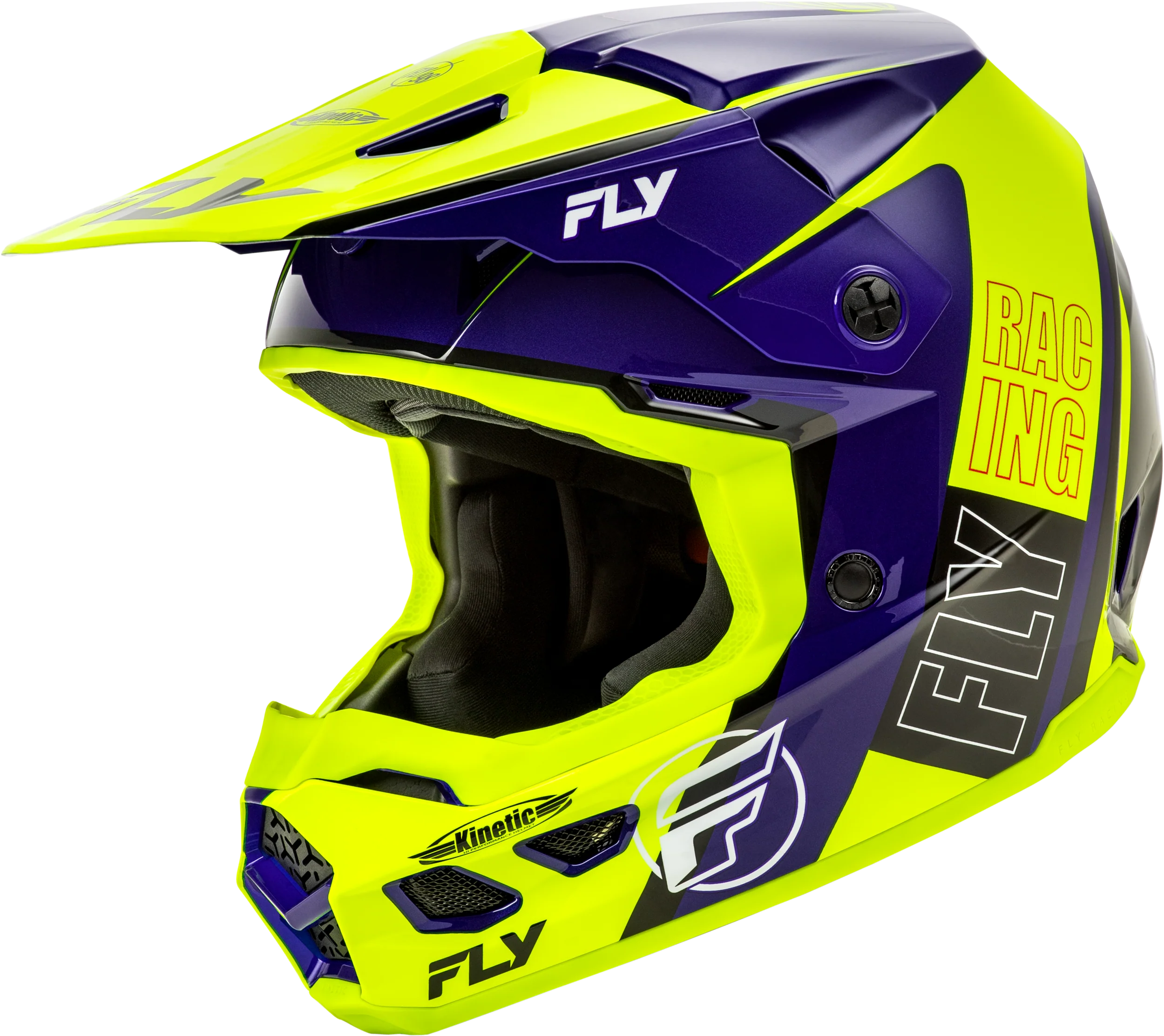 Kinetic Rally Helmet Hi-Vis/Blue/Black Sm
