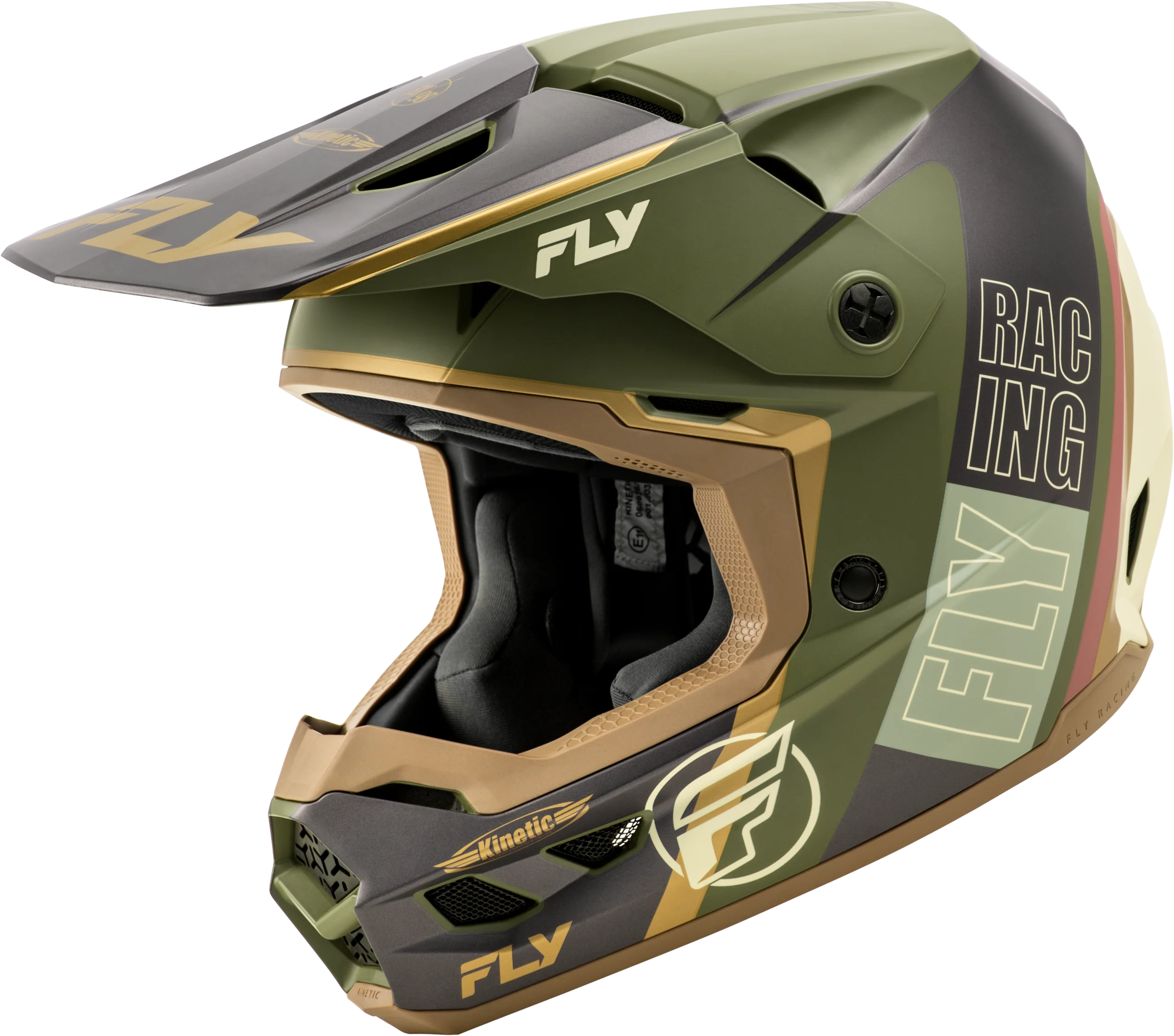 Kinetic Rally Helmet Matt Moss Gry/Khaki/Off-Wht Xs