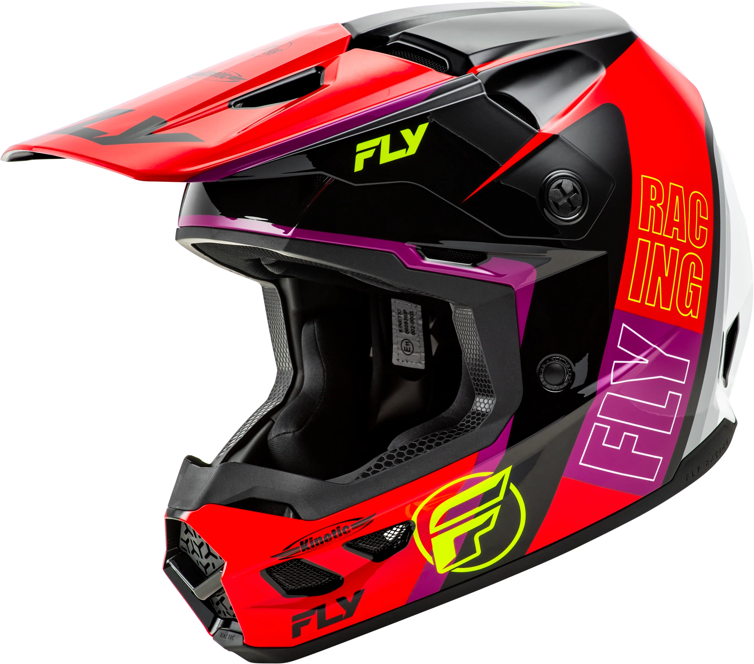 Kinetic Rally Helmet Red/Black/White Md