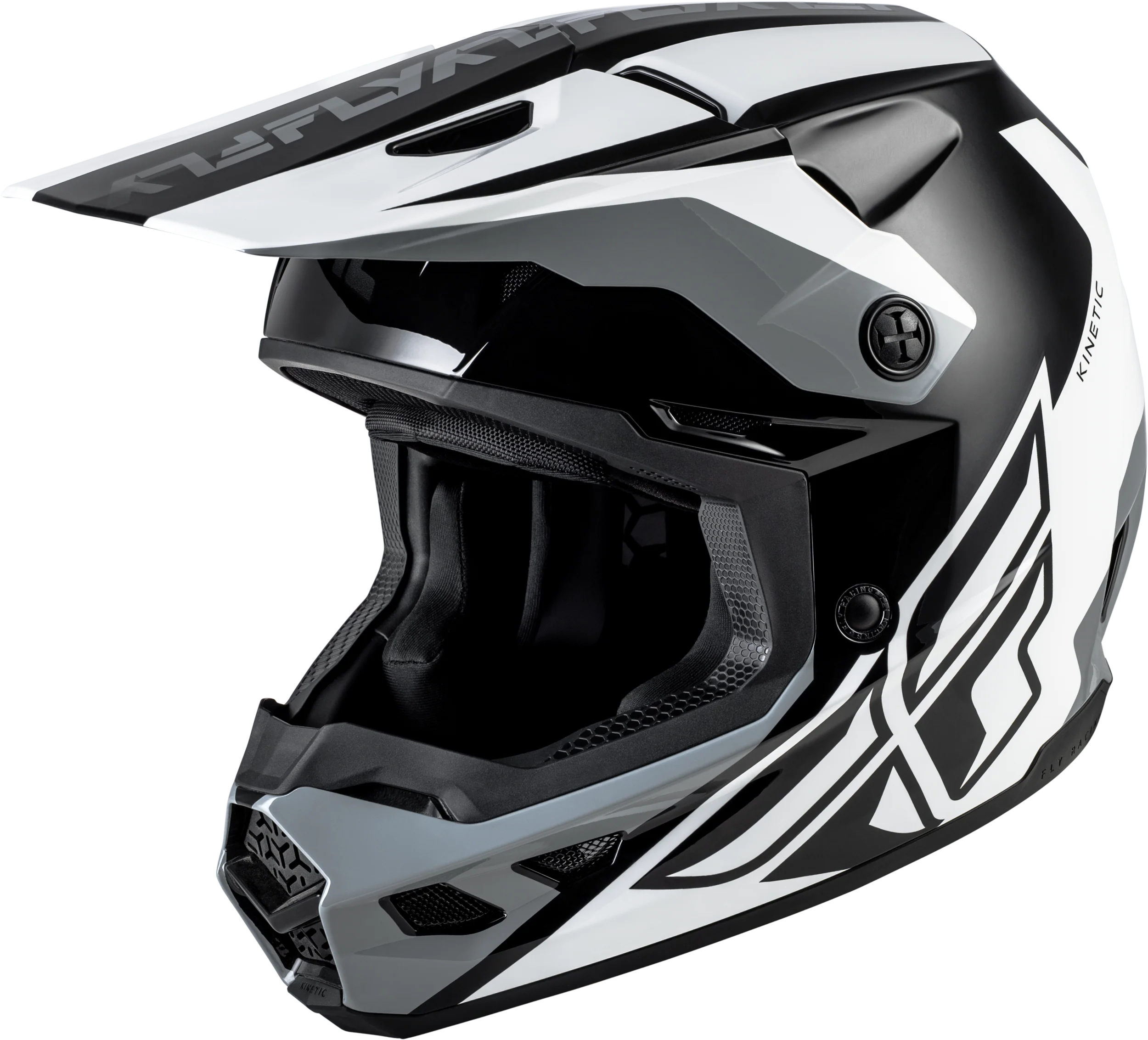 Kinetic Crest Helmet Black/White/Grey Xs