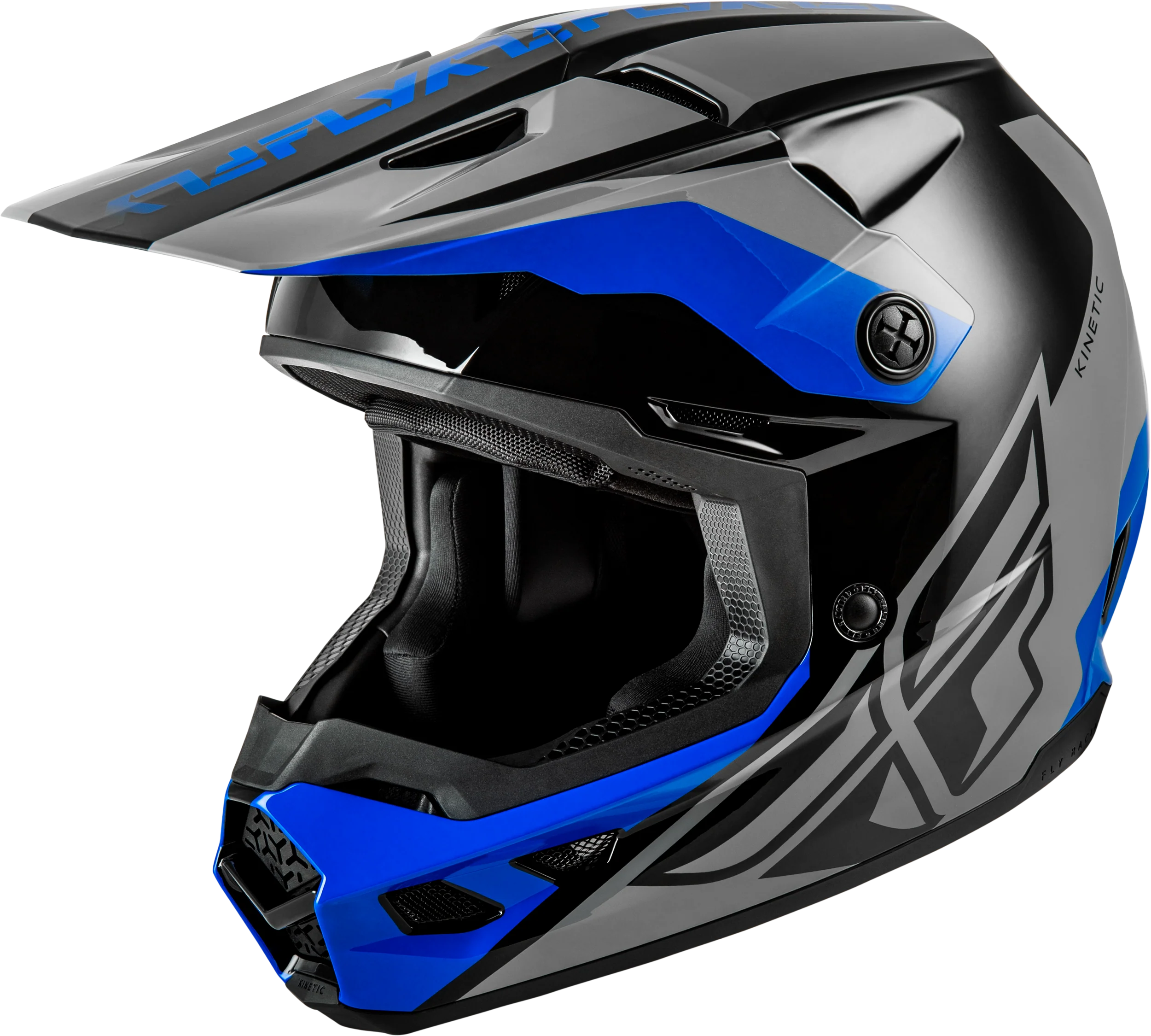 Kinetic Crest Helmet Grey/Black/Blue Xs