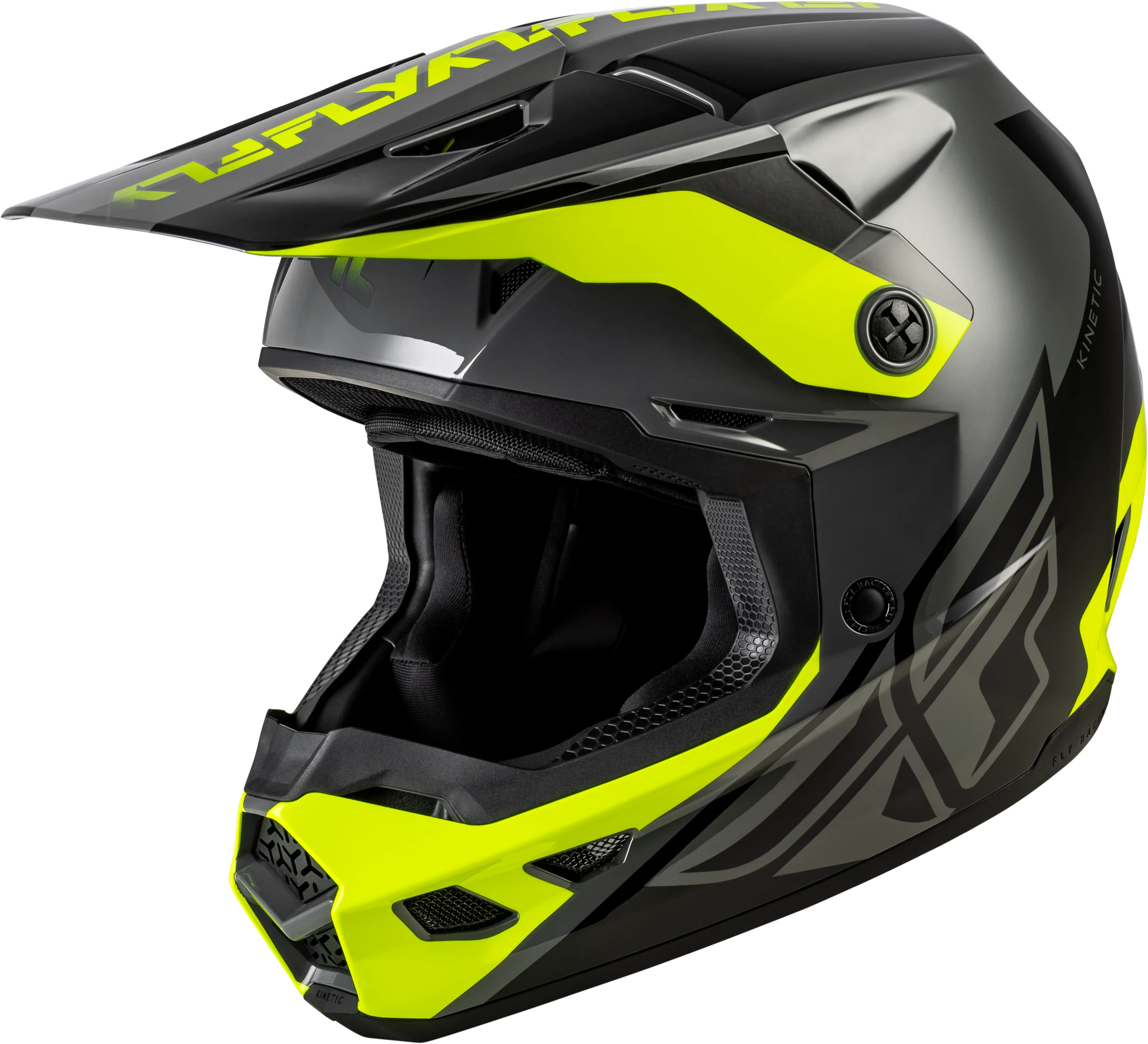 Kinetic Crest Helmet Grey/Black/Hi-Vis Xs