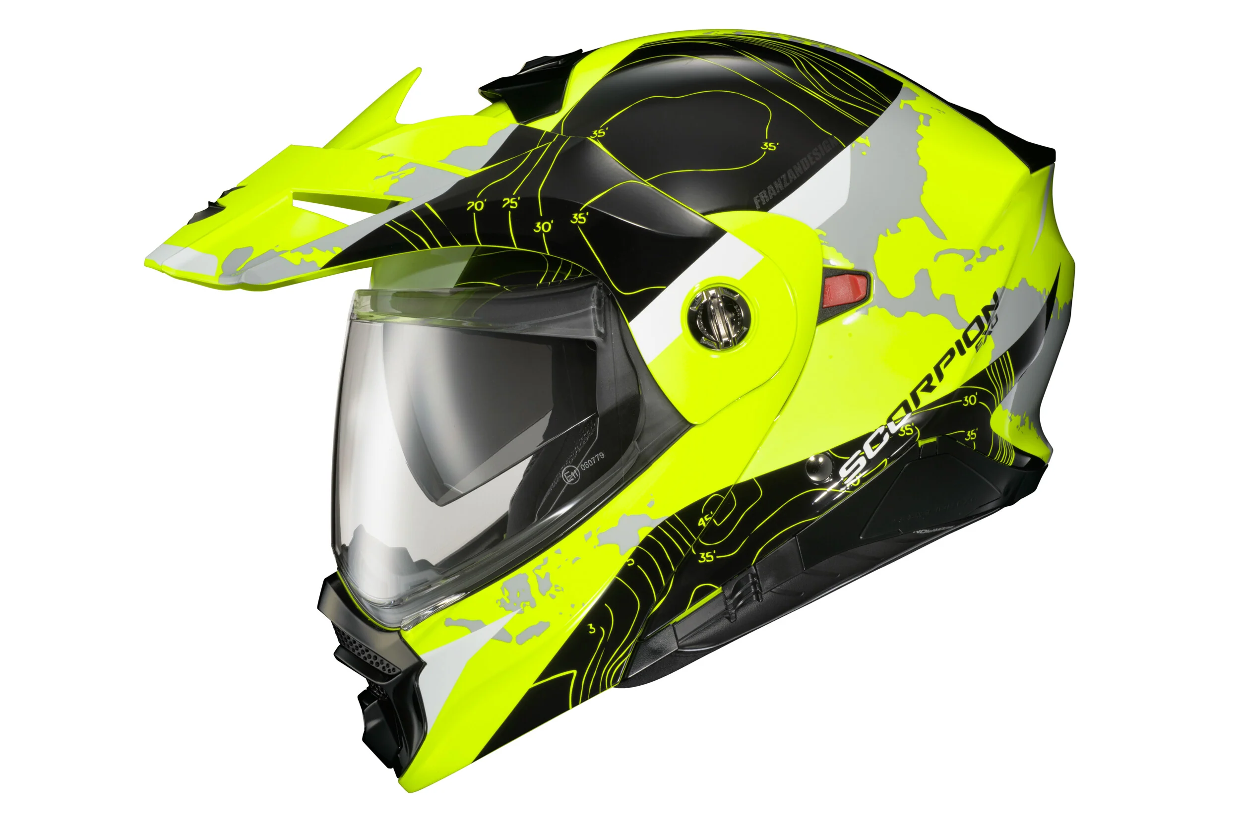 Exo-At960 Modular Helmet Topographic Hi-Vis/Black Lg