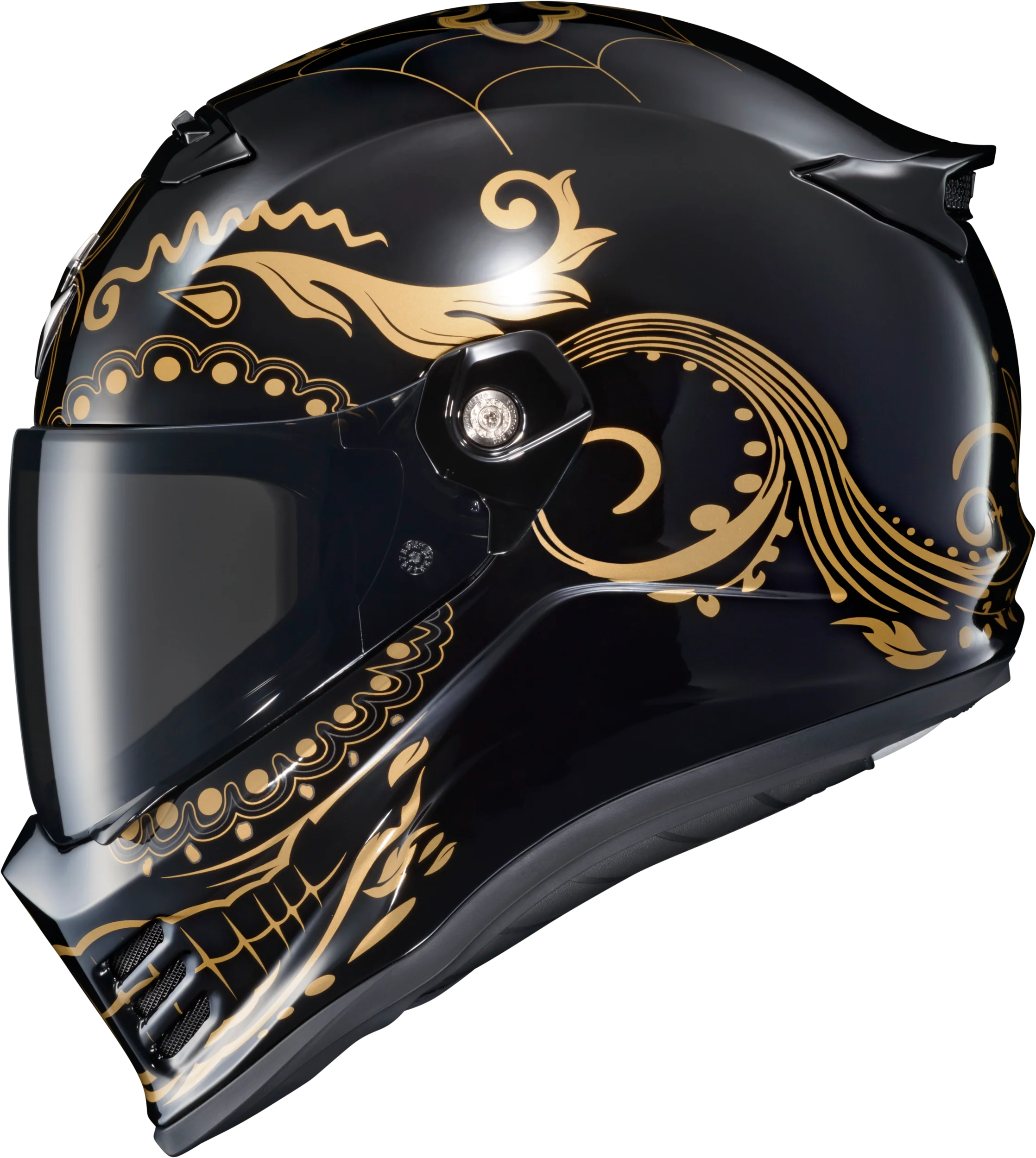 Covert Fx Full Face Helmet El Malo Gold/Gloss Black Sm