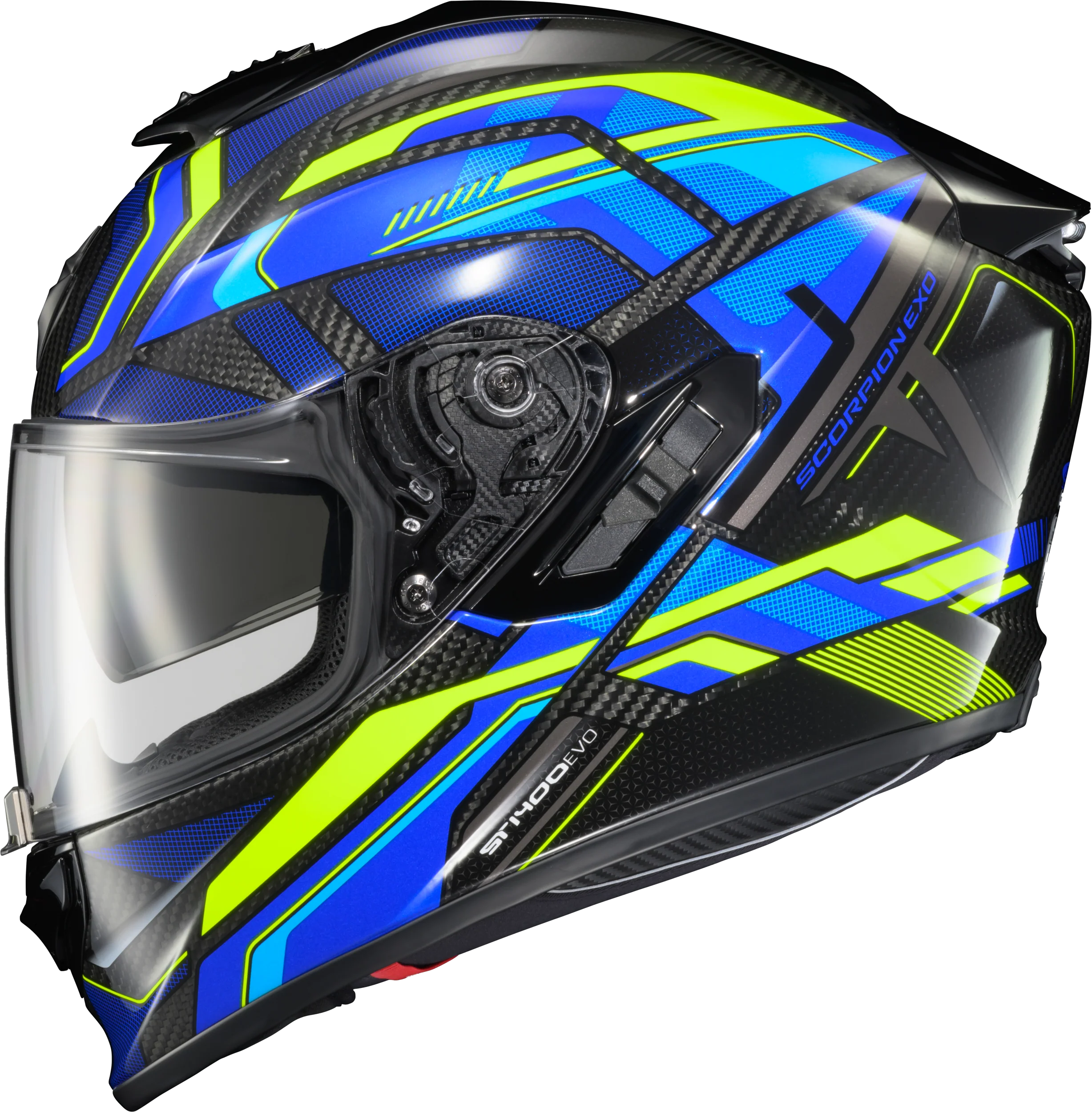 Exo-St1400 Evo Carbon Helmet Hex Gloss Blue Xl