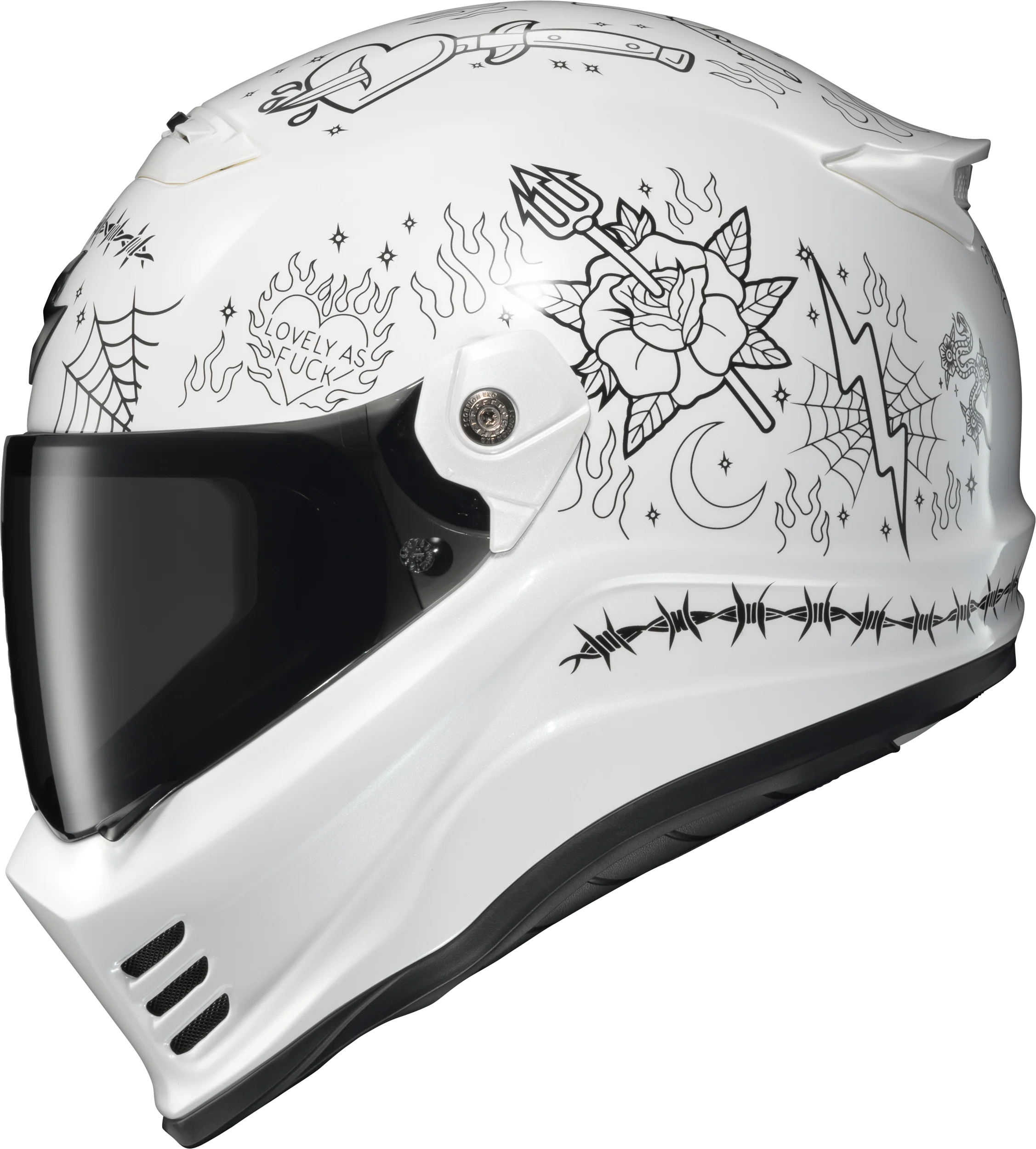 Covert Fx Full Face Helmet The Litas 2 White Md