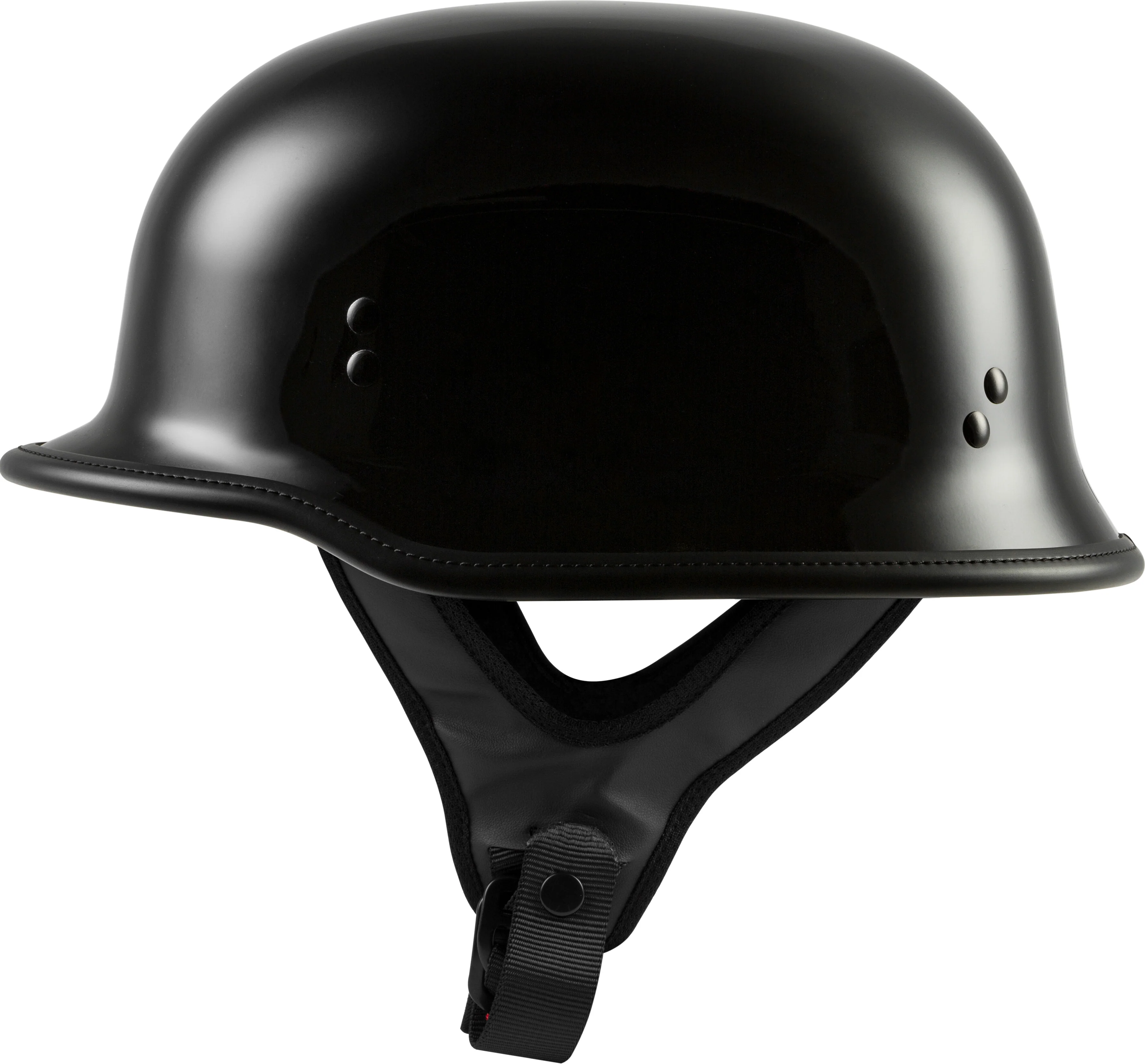 9mm German Beanie Helmet Gloss Black Lg
