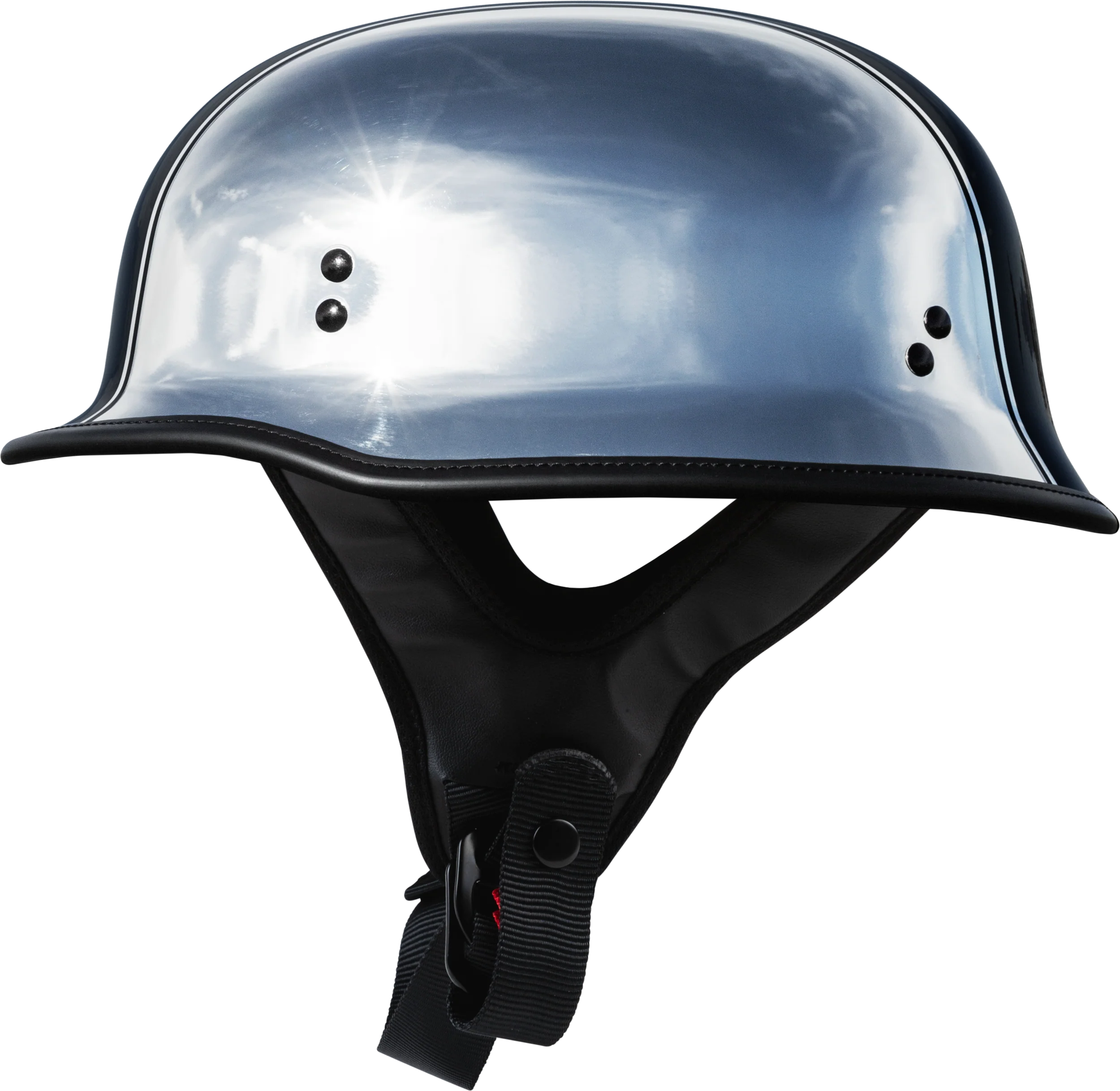9mm German Beanie Helmet Chrome Lg