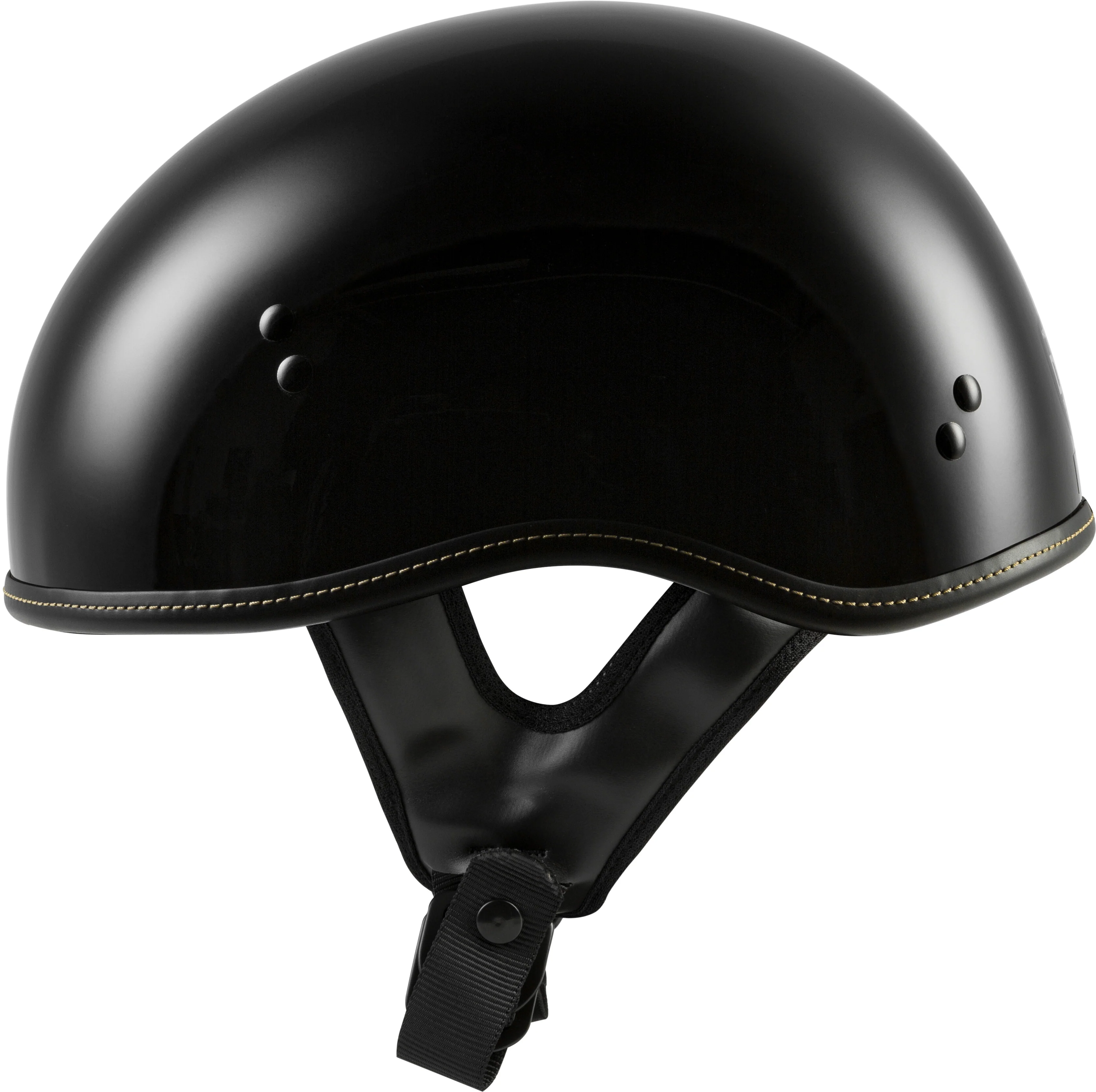 .357 Solid Half Helmet Gloss Black Md