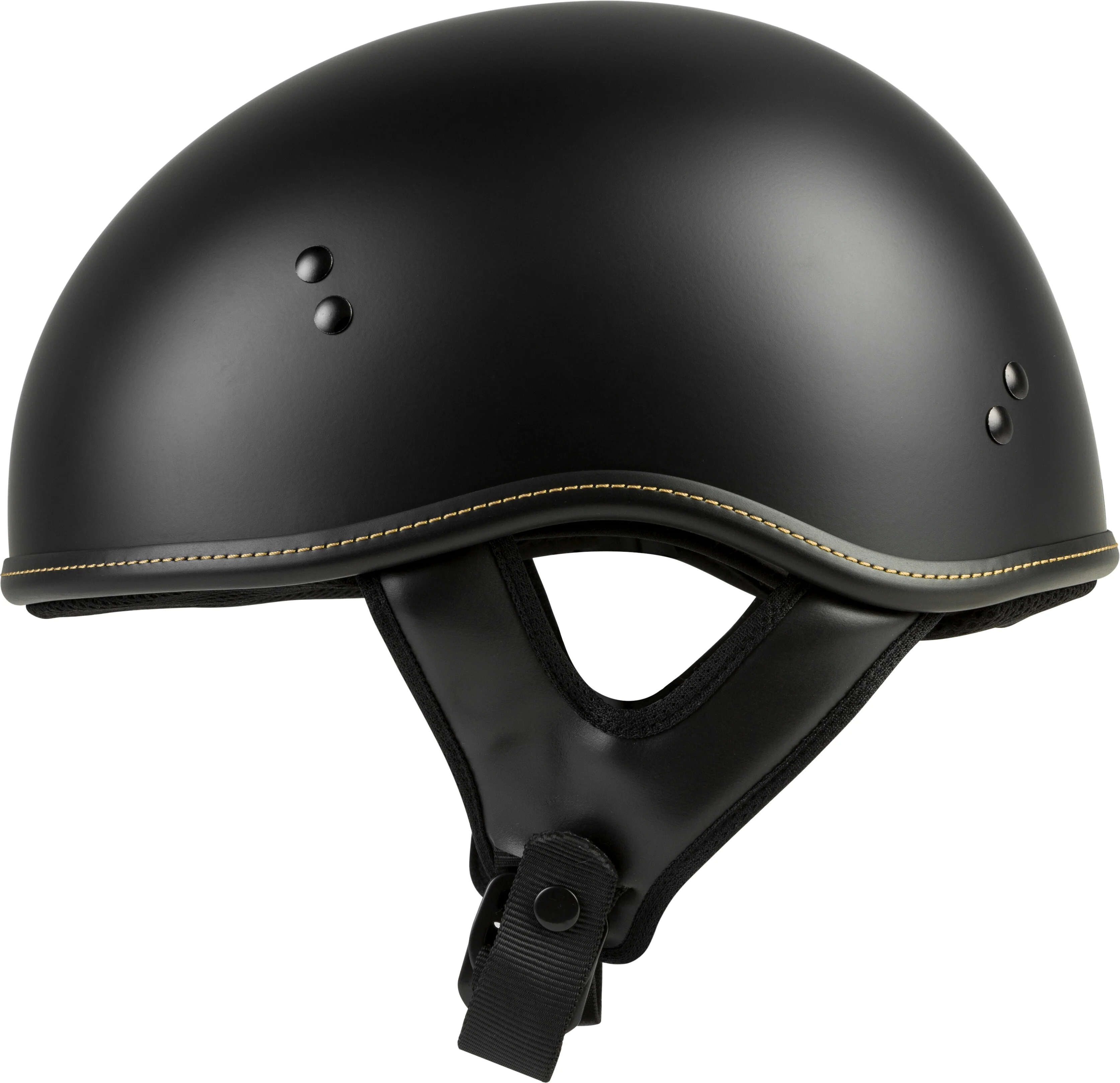 .357 Solid Half Helmet Matte Black Xl