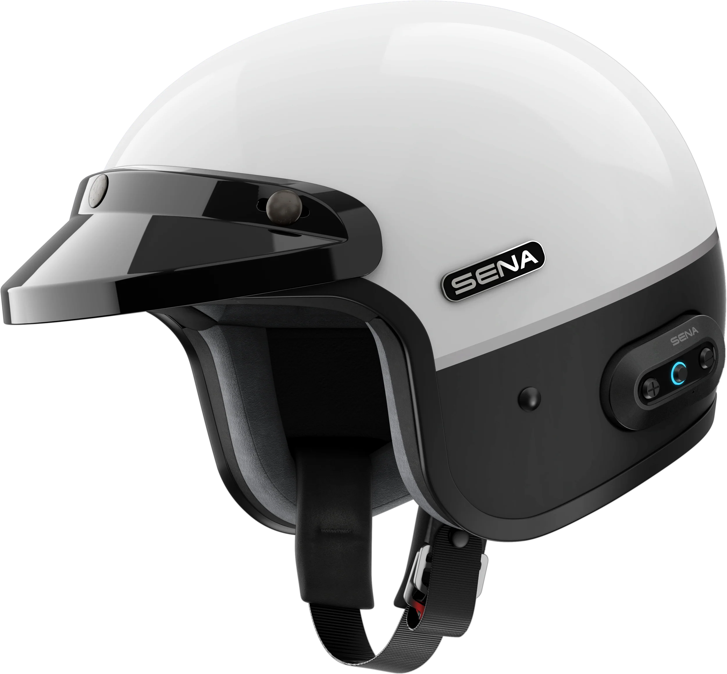 Surge Open Face Helmet W/Mesh Glossy White/Matte Black 2x