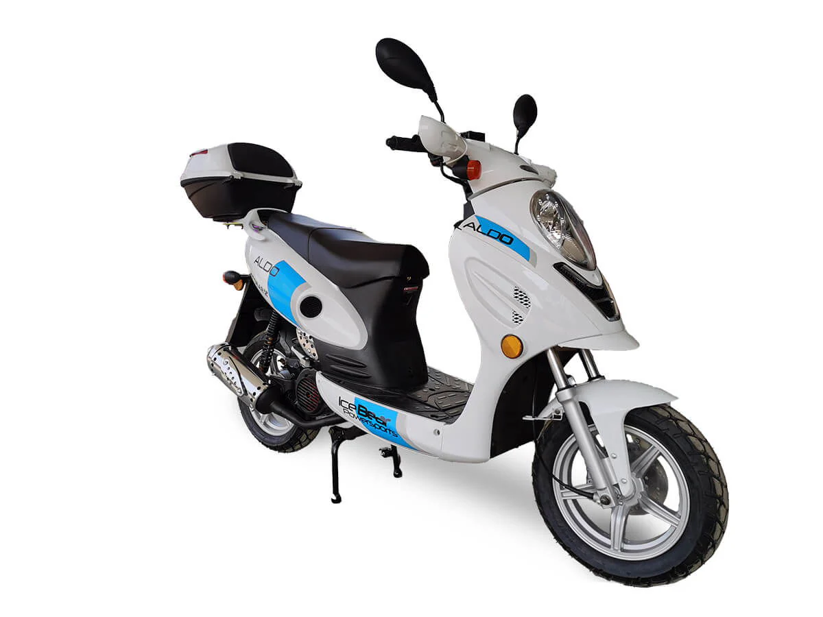 Aldo 150cc Street Scooter, Automatic, Front Disc Brake, 12 inch Aluminum Wheels, LED Headlight, Trunk Included - Image 5