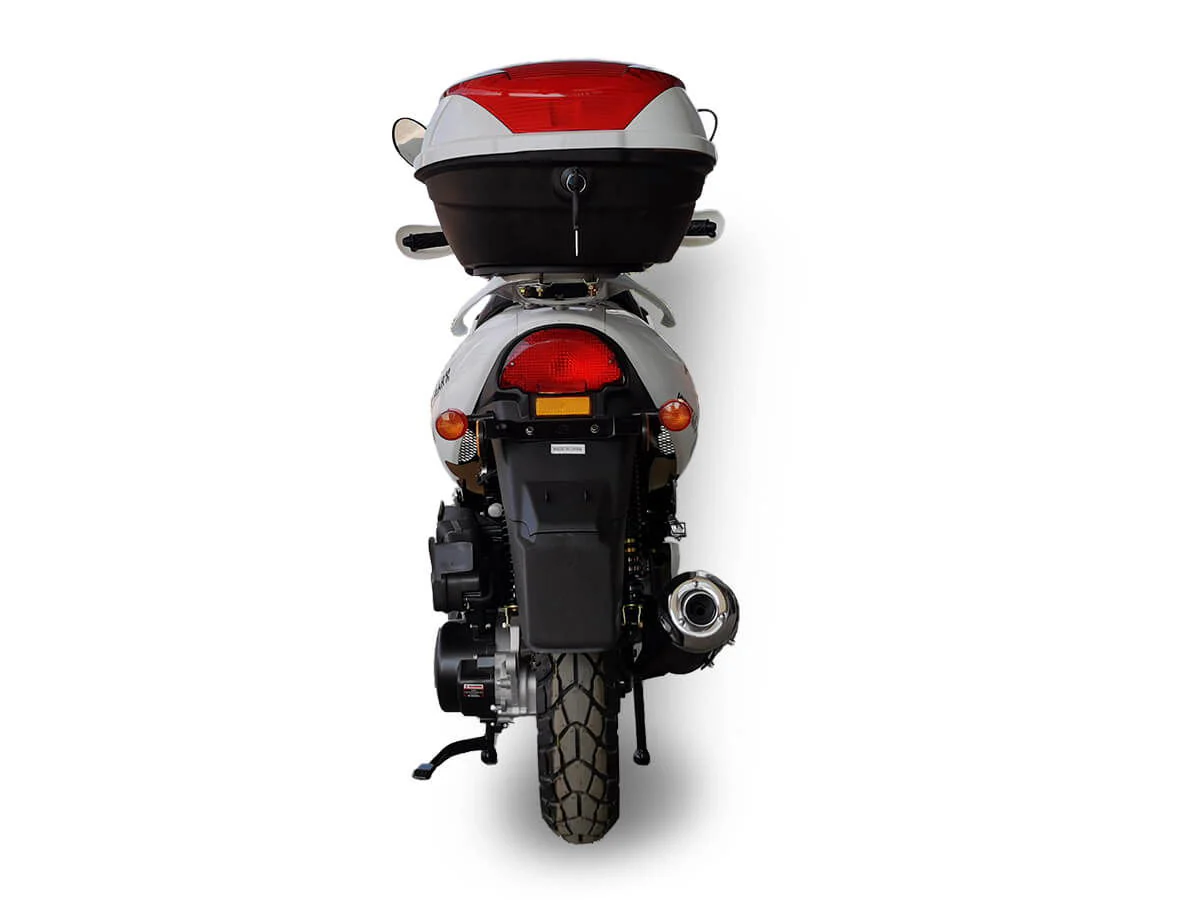 Aldo 150cc Street Scooter, Automatic, Front Disc Brake, 12 inch Aluminum Wheels, LED Headlight, Trunk Included - Image 8