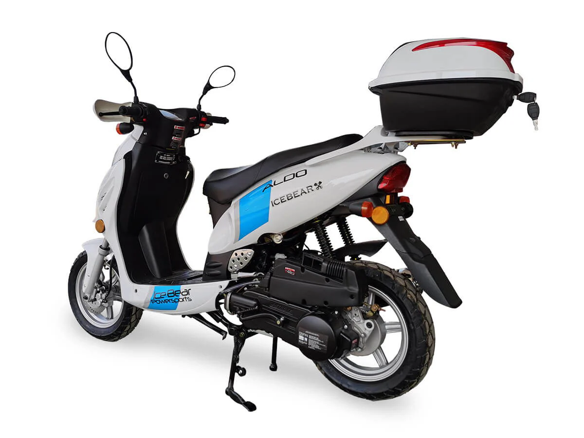 Aldo 150cc Street Scooter, Automatic, Front Disc Brake, 12 inch Aluminum Wheels, LED Headlight, Trunk Included - Image 9