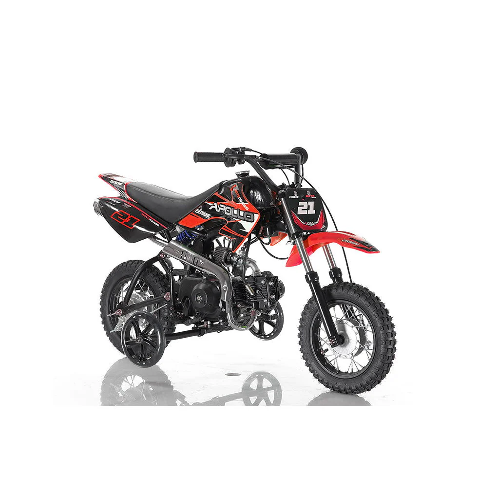 Apollo DB21 70cc Kids Dirt Bike, Semi-Auto, 10/10 inch Wheels, Training Wheels Included, Ages 6 and up - Image 5