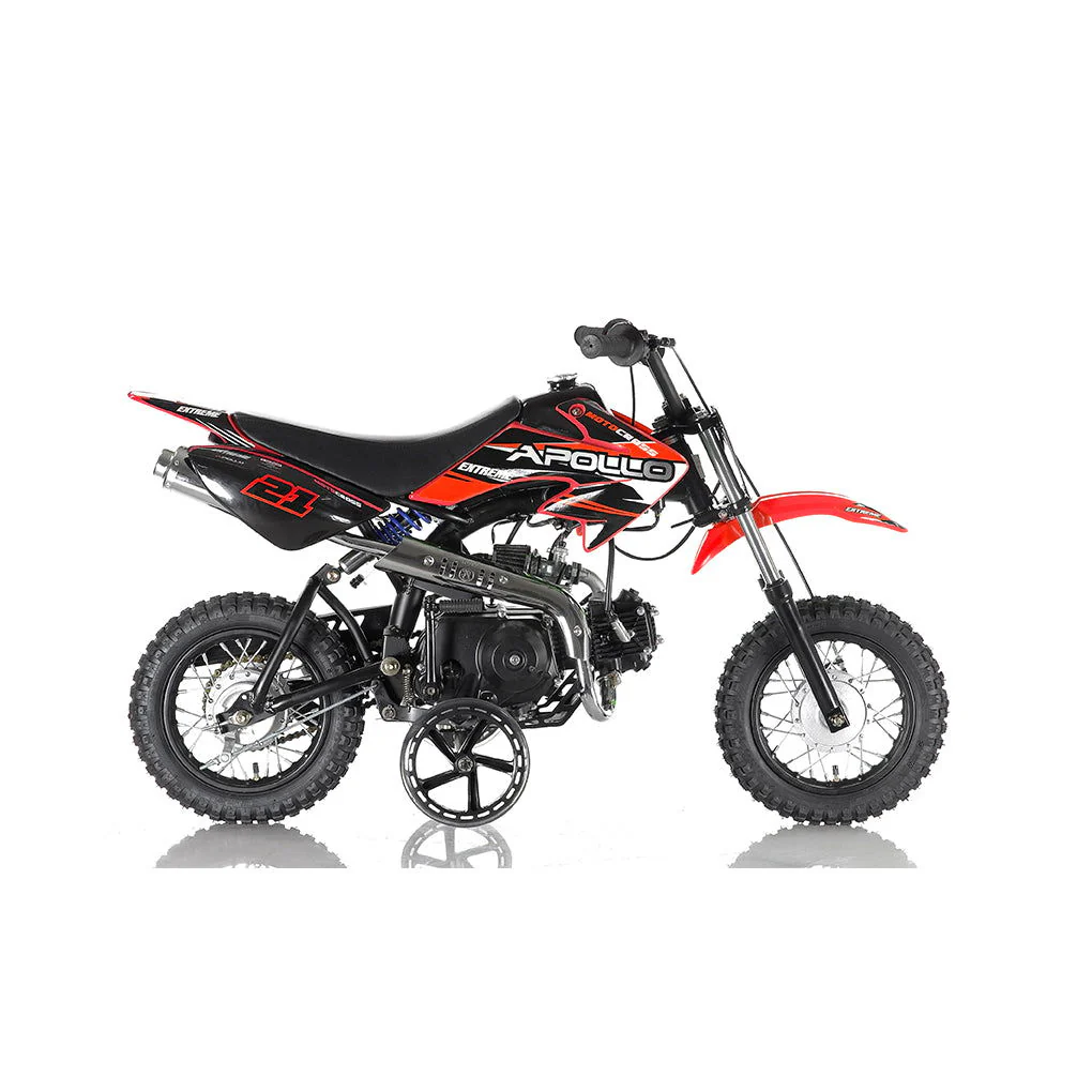 Apollo DB21 70cc Kids Dirt Bike, Semi-Auto, 10/10 inch Wheels, Training Wheels Included, Ages 6 and up - Image 6