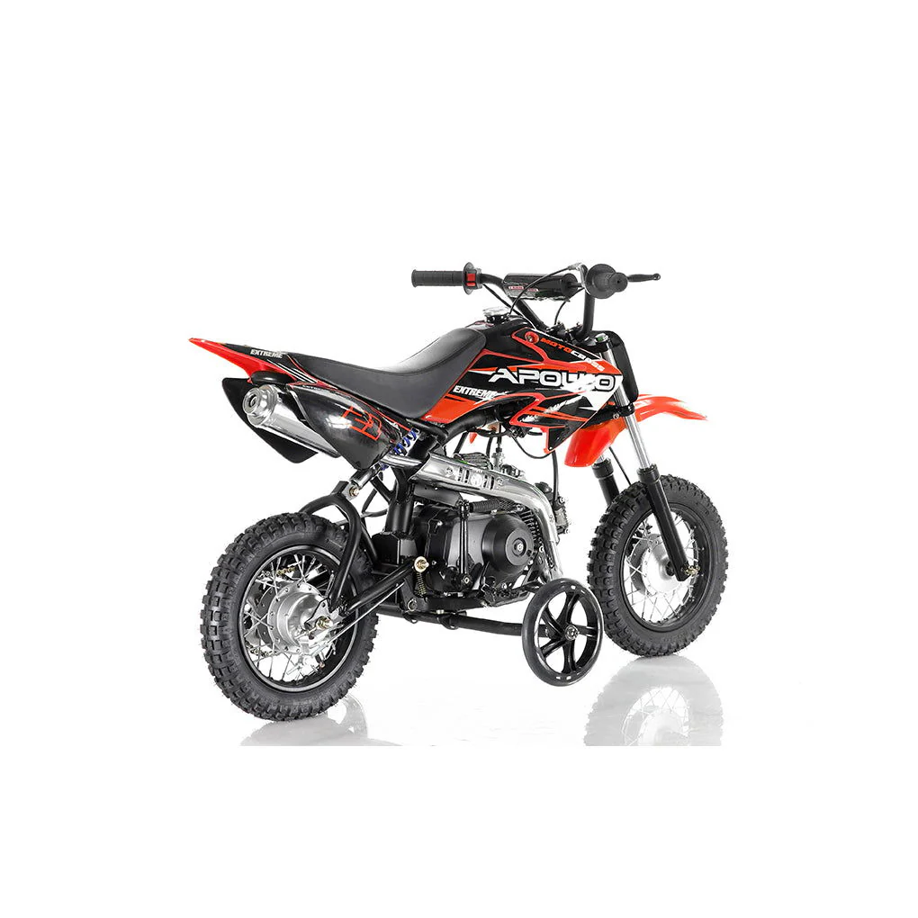 Apollo DB21 70cc Kids Dirt Bike, Semi-Auto, 10/10 inch Wheels, Training Wheels Included, Ages 6 and up - Image 7