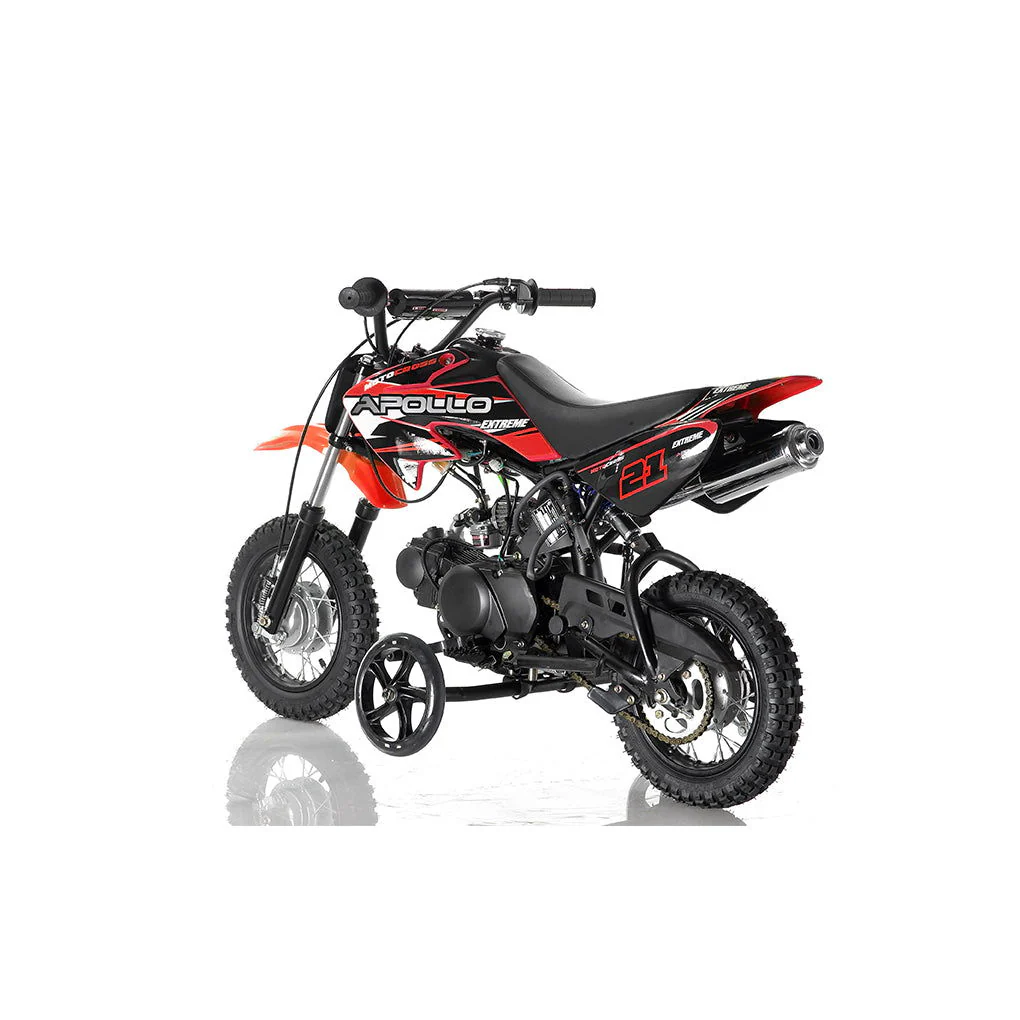 Apollo DB21 70cc Kids Dirt Bike, Semi-Auto, 10/10 inch Wheels, Training Wheels Included, Ages 6 and up - Image 8
