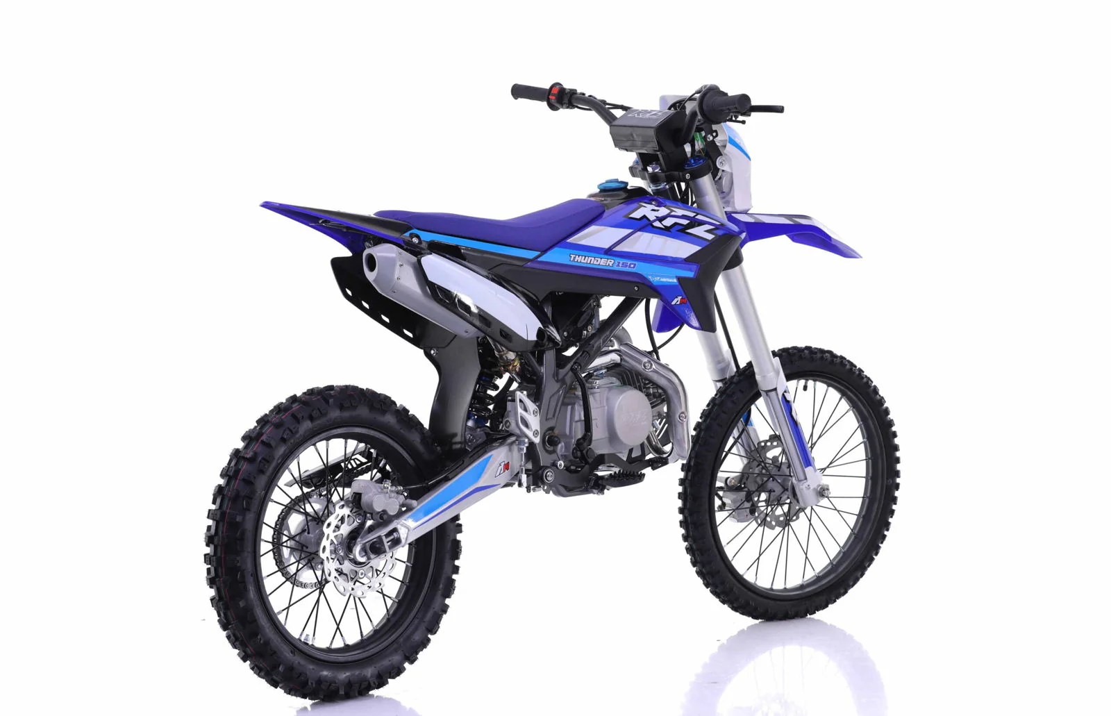 Apollo Thunder RFZ150 DLX 140cc Dirt Bike, 4-Speed Manual, 19/16 inch Wheels, Headlight, Age 16 and up - Image 10