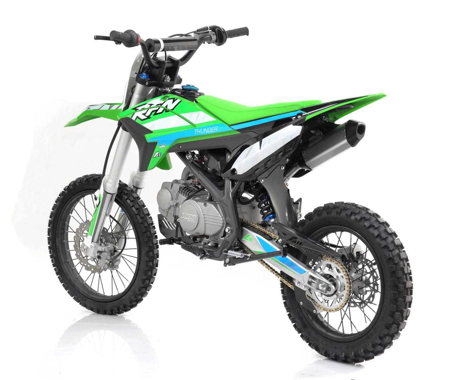 Apollo Thunder T20 125cc Dirt Bike, 4-Speed Manual, 17/14 inch Wheels, Ages 12 and up - Image 8