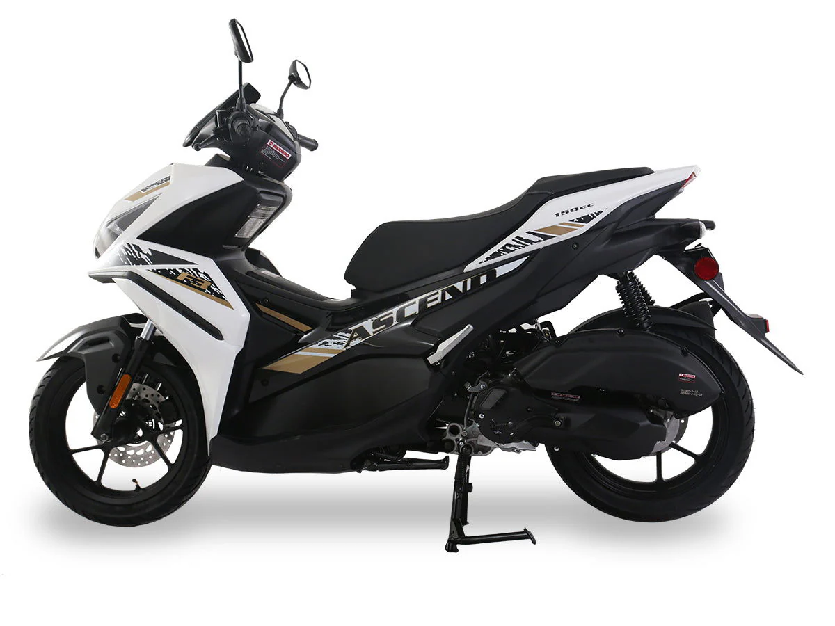 Ascend F3 150cc Street Scooter, Automatic Shifting, Hydraulic Disc Brakes, 14 inch Aluminum Wheels, Digital Speedometers - Image 10