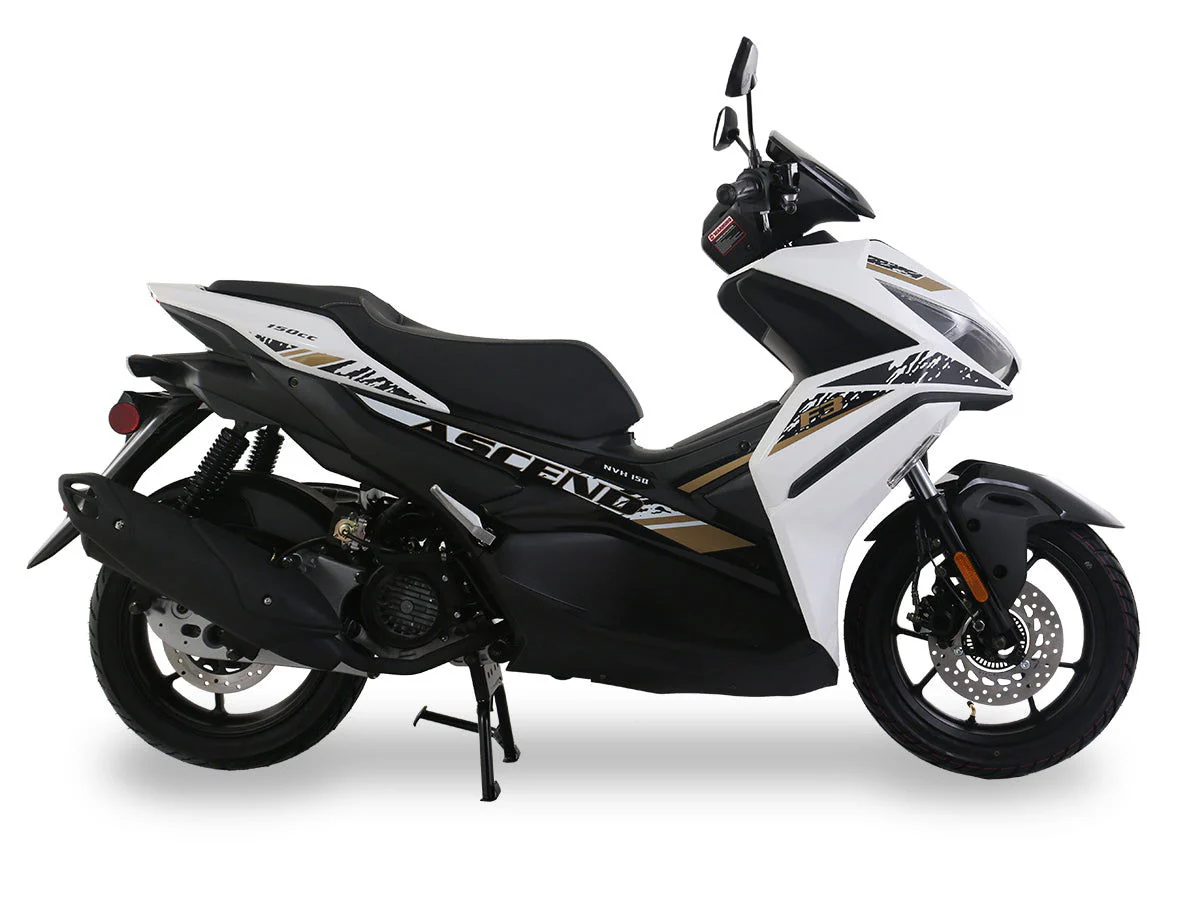 Ascend F3 150cc Street Scooter, Automatic Shifting, Hydraulic Disc Brakes, 14 inch Aluminum Wheels, Digital Speedometers - Image 6