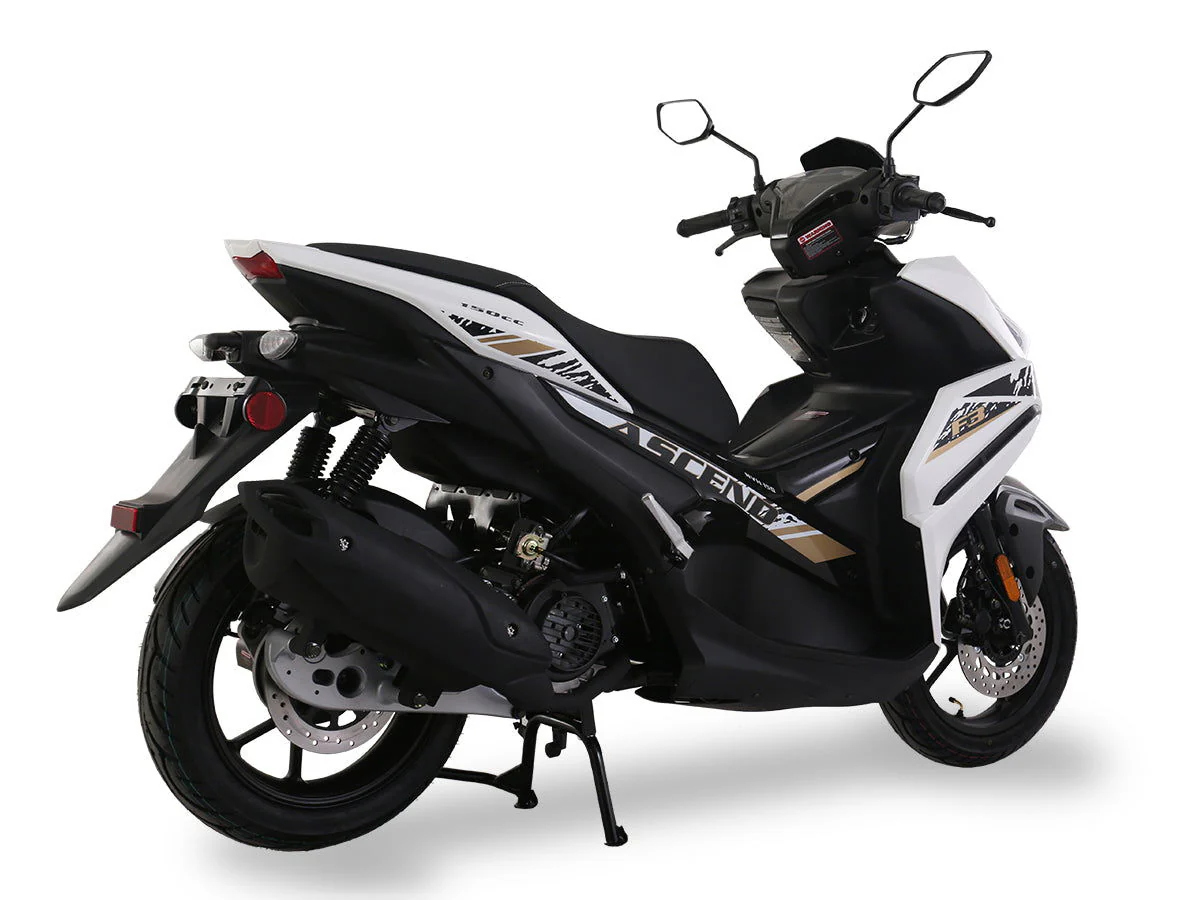 Ascend F3 150cc Street Scooter, Automatic Shifting, Hydraulic Disc Brakes, 14 inch Aluminum Wheels, Digital Speedometers - Image 7