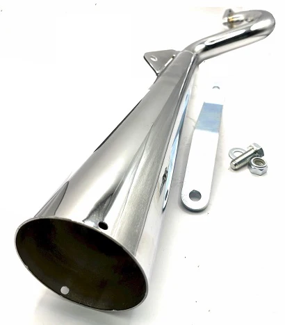 Bazookah - Chrome Stinger Exhaust Header, for Mini Bike or Go Kart fits Honda GX200, Titan, Predator