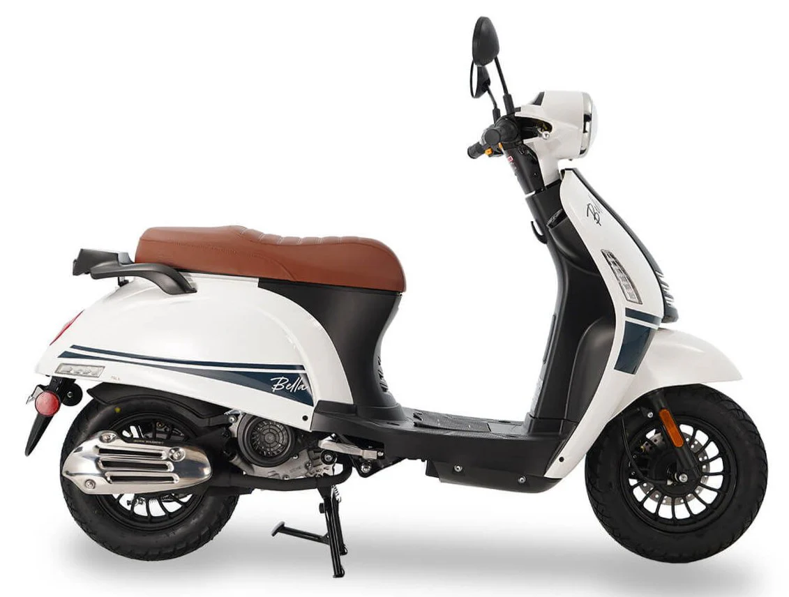 Bella 50cc Street Scooter, Automatic Shifting, 10 inch Aluminum Wheels, LED Lights