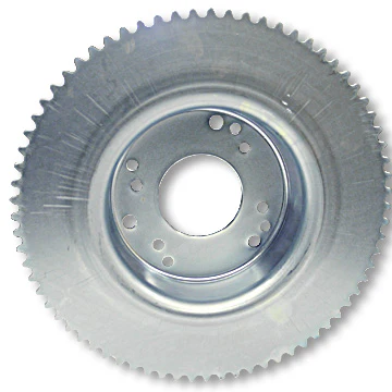 *2218 Brake Drum Sprocket, One Piece 4-1/2" #35 72 Tooth, Machined ID, Zinc Plated