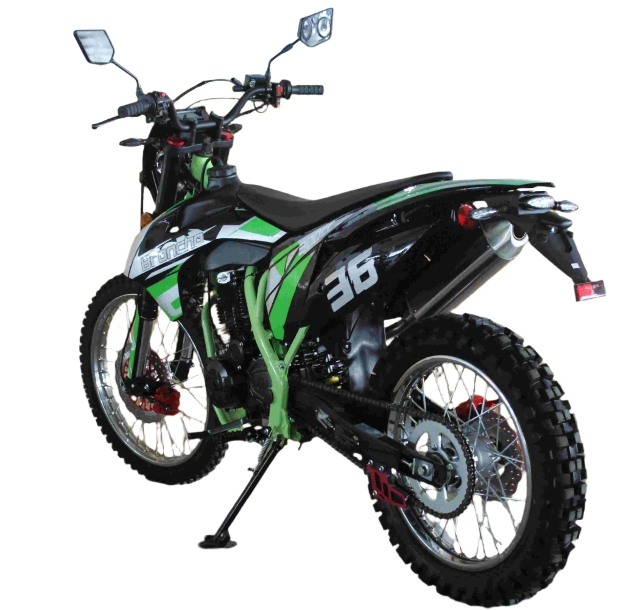 Broncho 300 Dual Sport Dirt Bike, 5-Speed Manual, Electric Start, (21/18) Wheels - Image 10