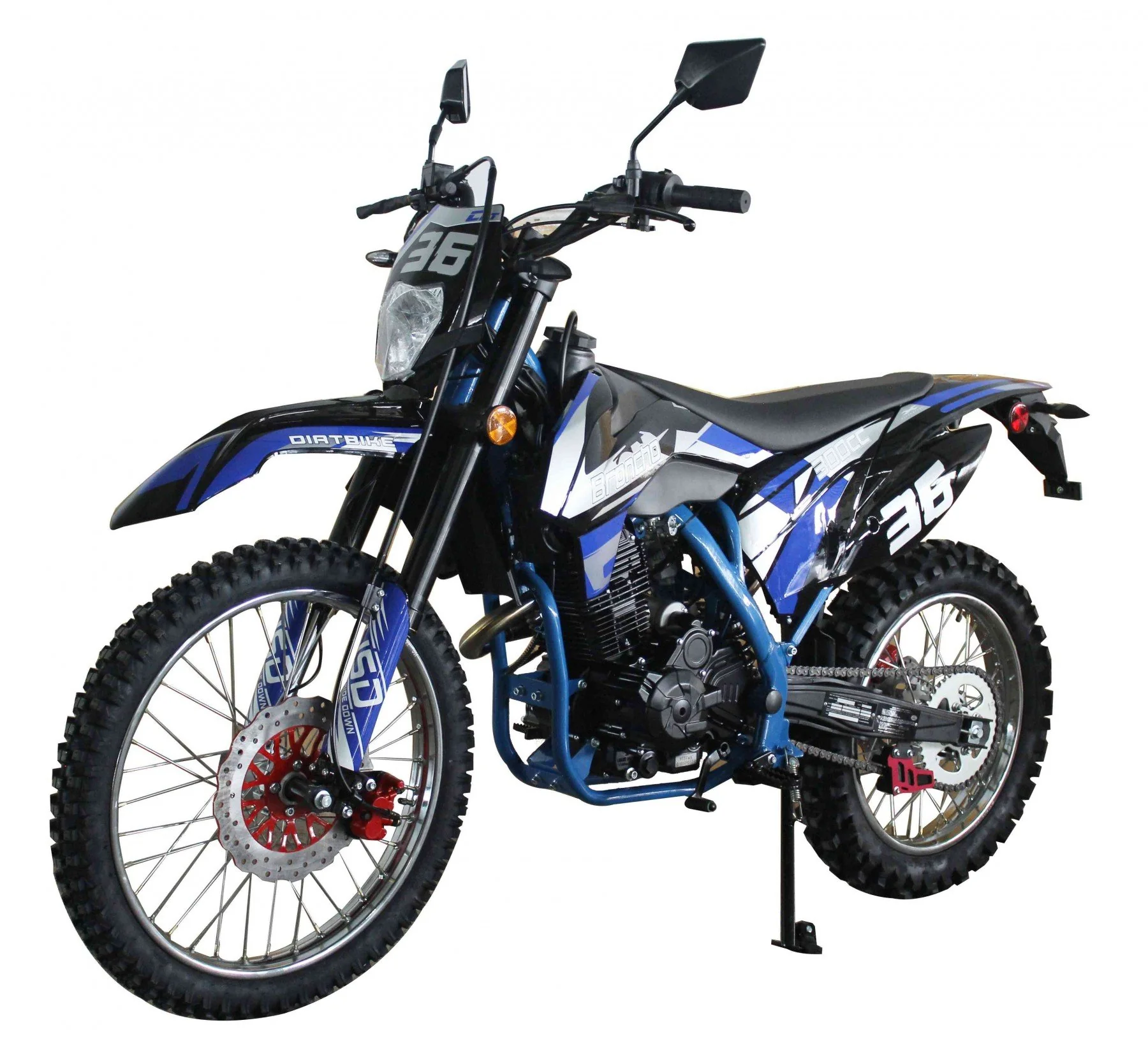 Broncho 300 Dual Sport Dirt Bike, 5-Speed Manual, Electric Start, (21/18) Wheels - Image 2