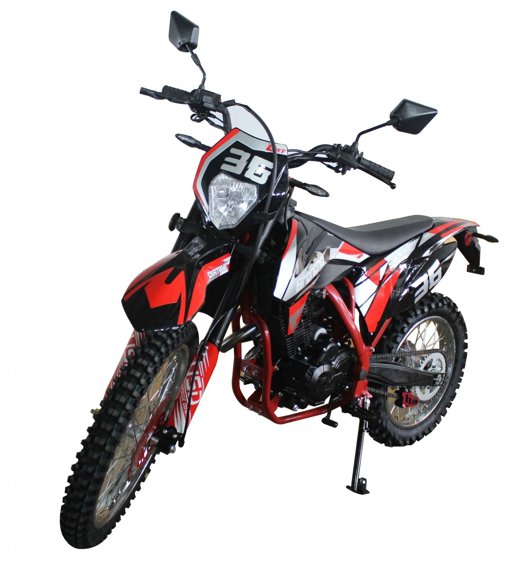 Broncho 300 Dual Sport Dirt Bike, 5-Speed Manual, Electric Start, (21/18) Wheels - Image 3