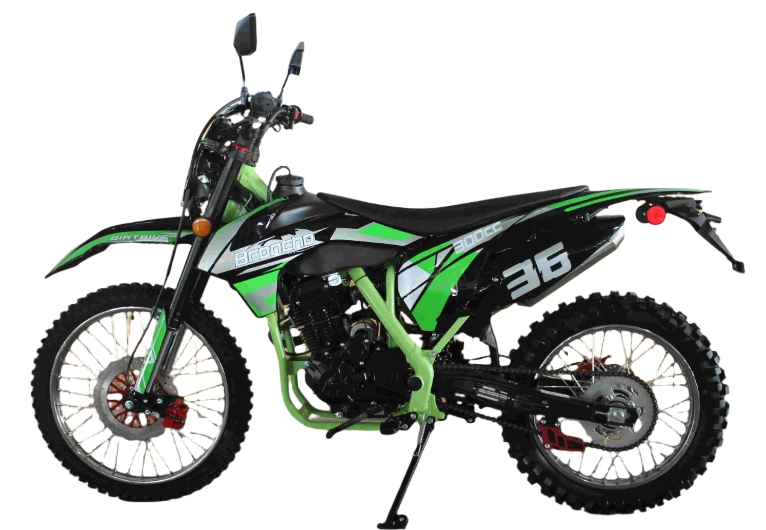 Broncho 300 Dual Sport Dirt Bike, 5-Speed Manual, Electric Start, (21/18) Wheels - Image 5
