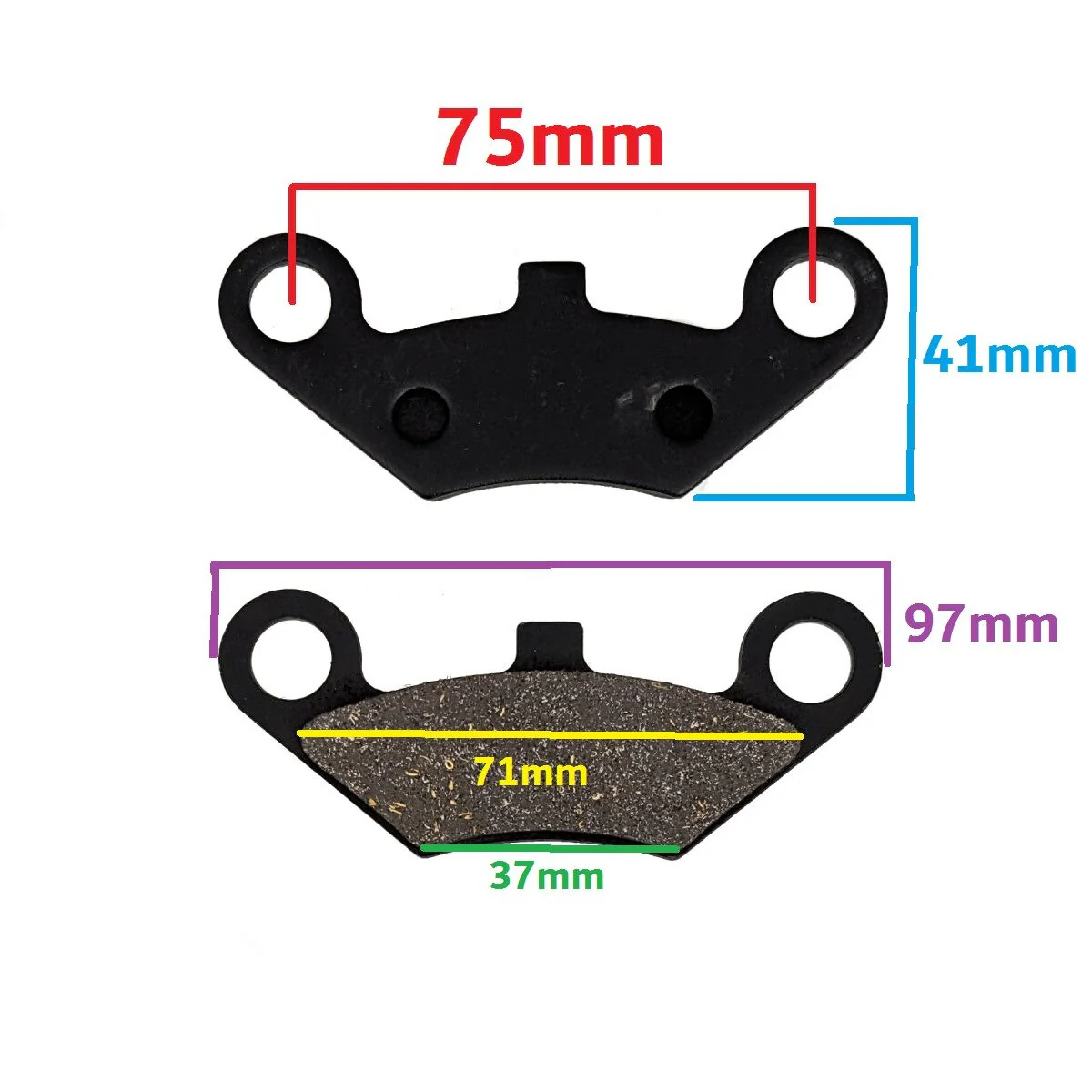 260-300cc ATV Brake Pads - Image 2