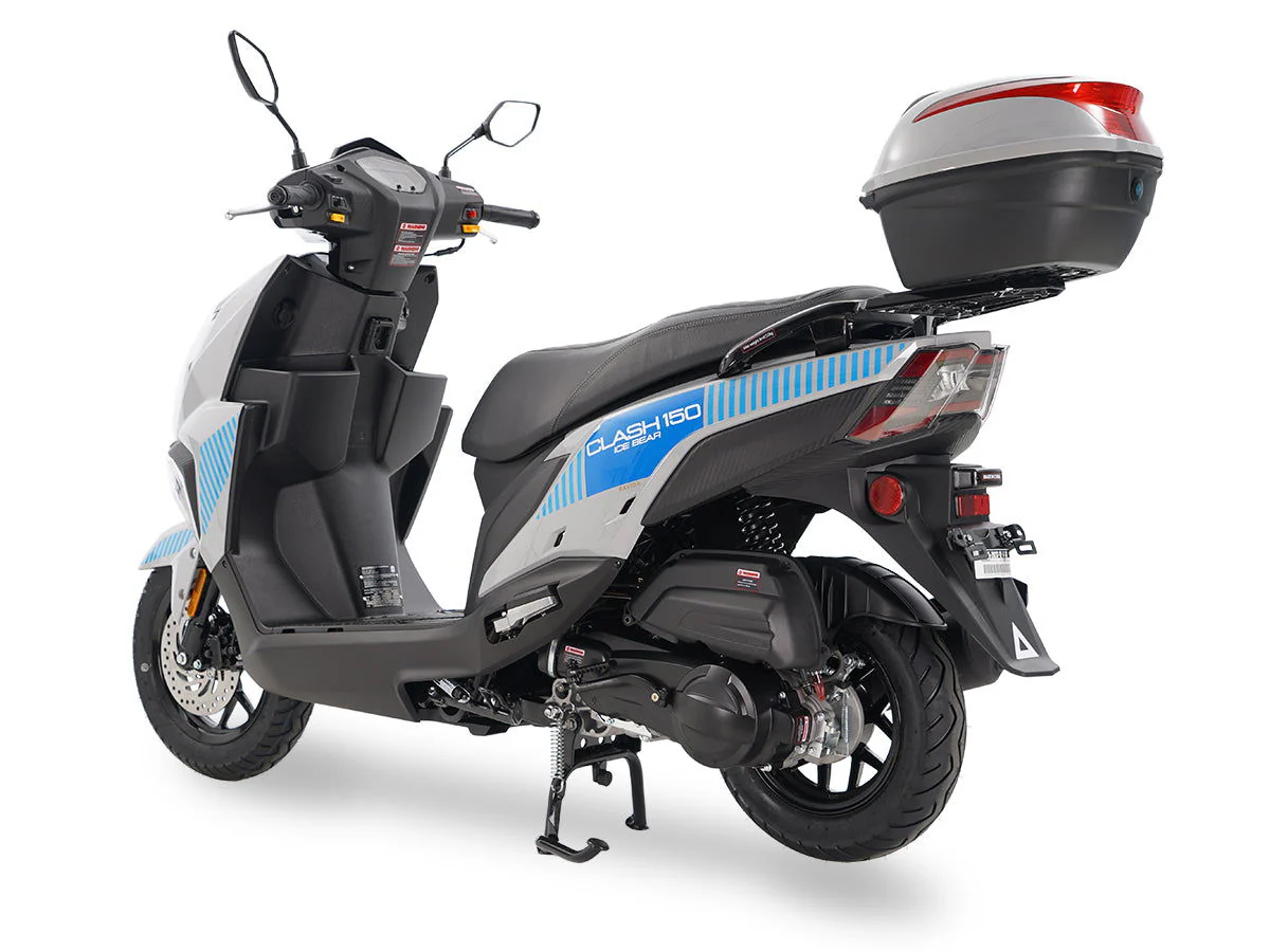 Clash 150cc Street Scooter, Automatic Shifting, Front Disc/Rear Drum Brakes, LED Accent Lighting - Image 10