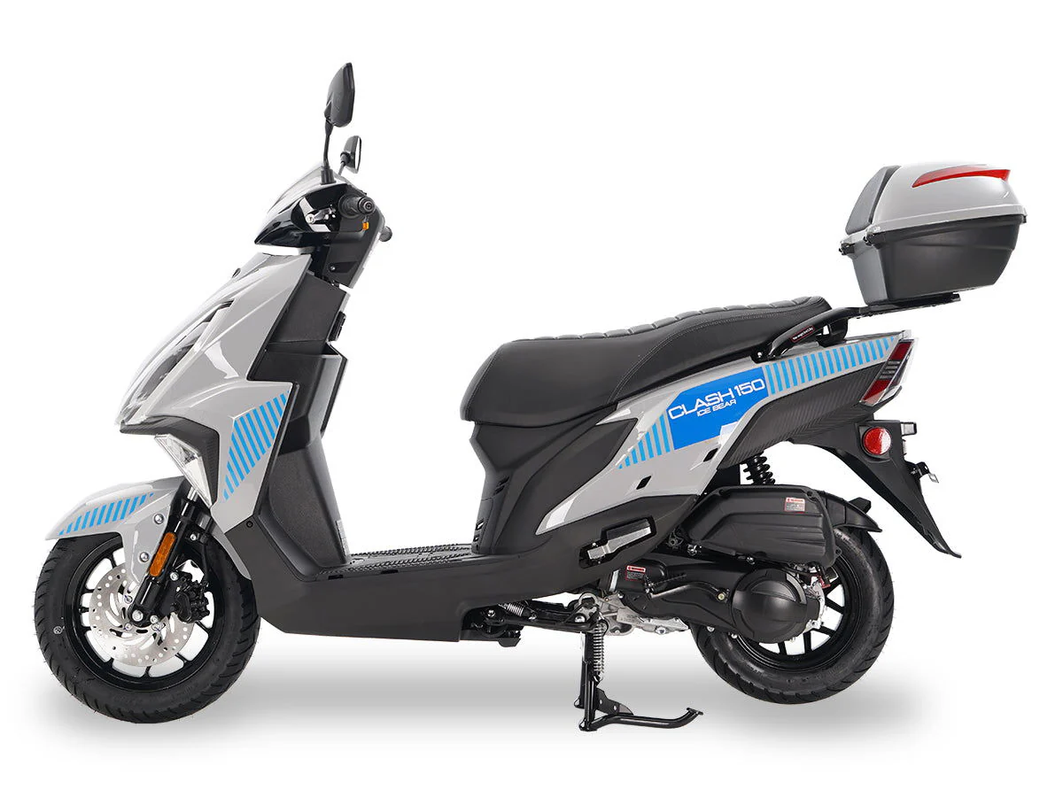 Clash 150cc Street Scooter, Automatic Shifting, Front Disc/Rear Drum Brakes, LED Accent Lighting - Image 11
