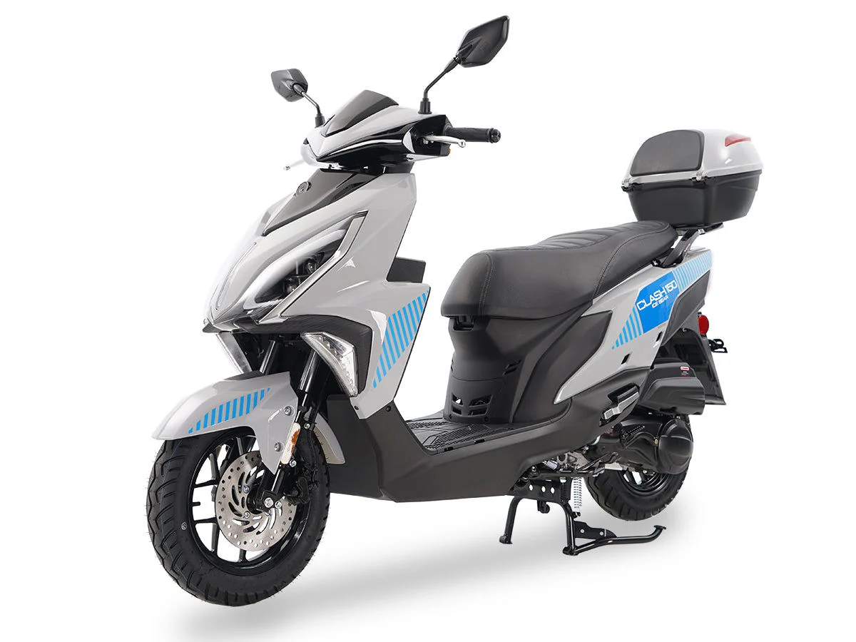 Clash 150cc Street Scooter, Automatic Shifting, Front Disc/Rear Drum Brakes, LED Accent Lighting - Image 2
