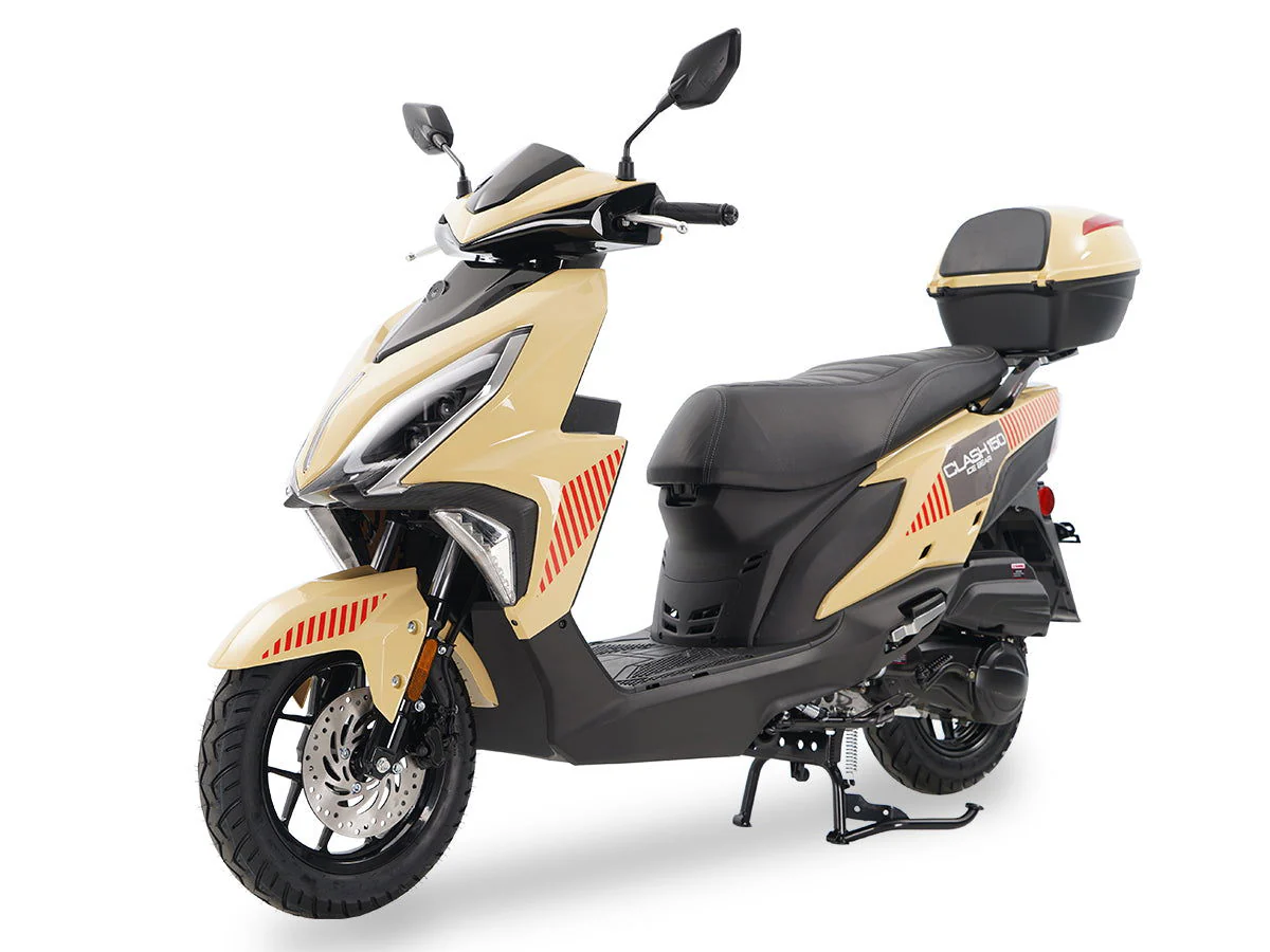 Clash 150cc Street Scooter, Automatic Shifting, Front Disc/Rear Drum Brakes, LED Accent Lighting - Image 3